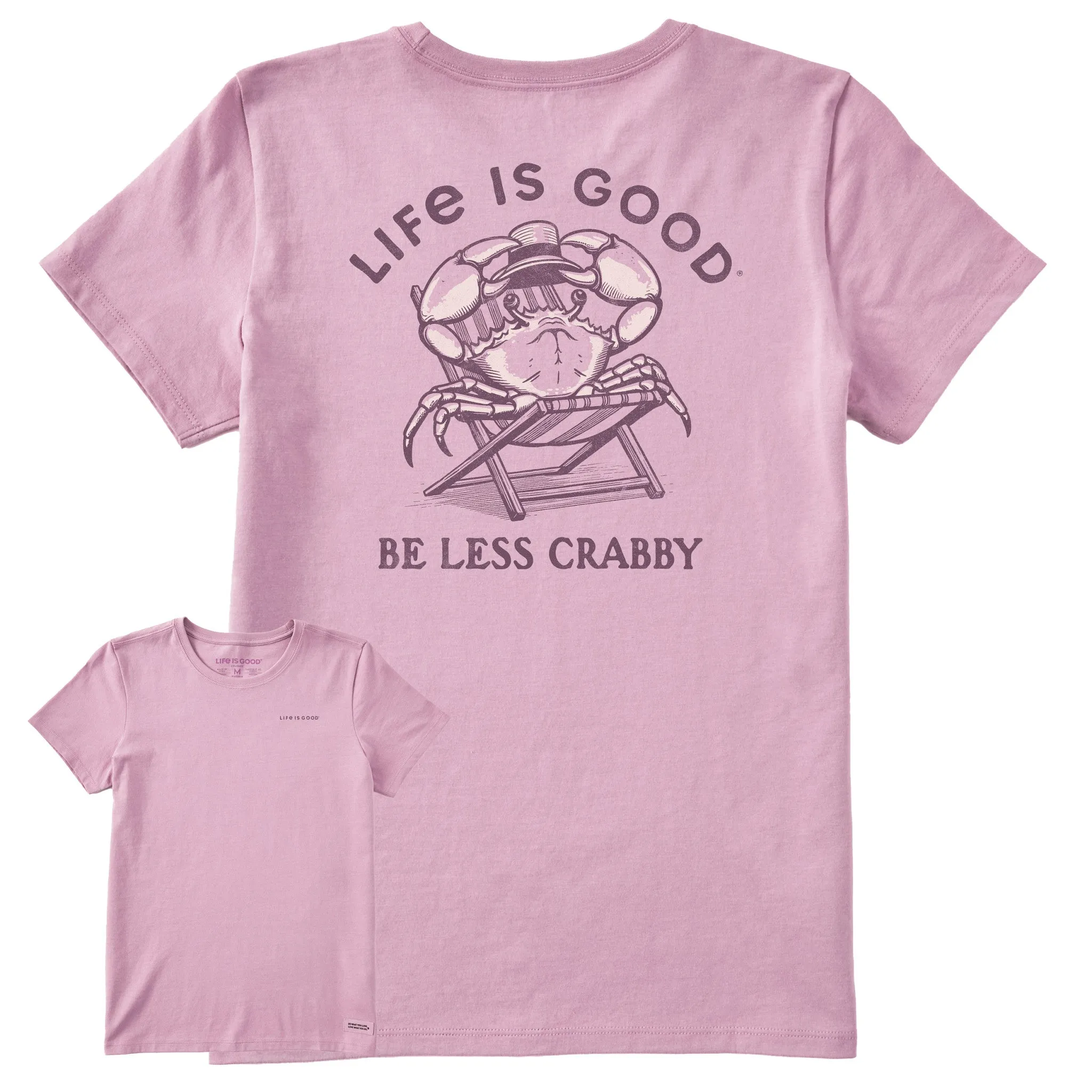Women's Crafty Be Less Crabby Short Sleeve Tee Life is Good