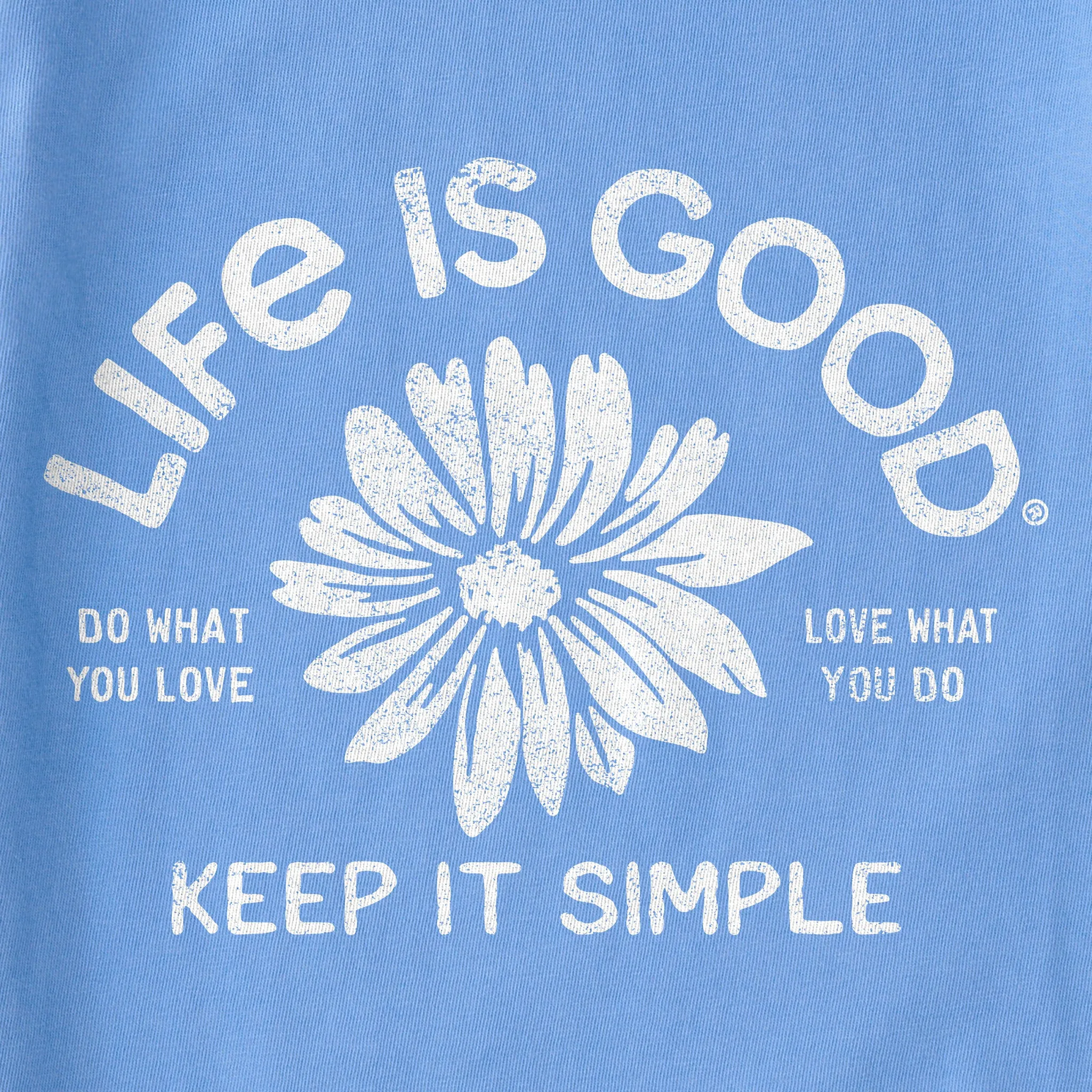 Women's Crafty Keep it Simple Daisy Short Sleeve Tee Life is Good