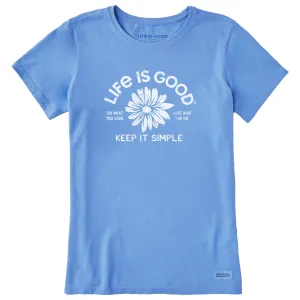 Women's Crafty Keep it Simple Daisy Short Sleeve Tee Life is Good