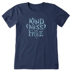 Women's Crafty Kindness is Free Short Sleeve Tee Life is Good