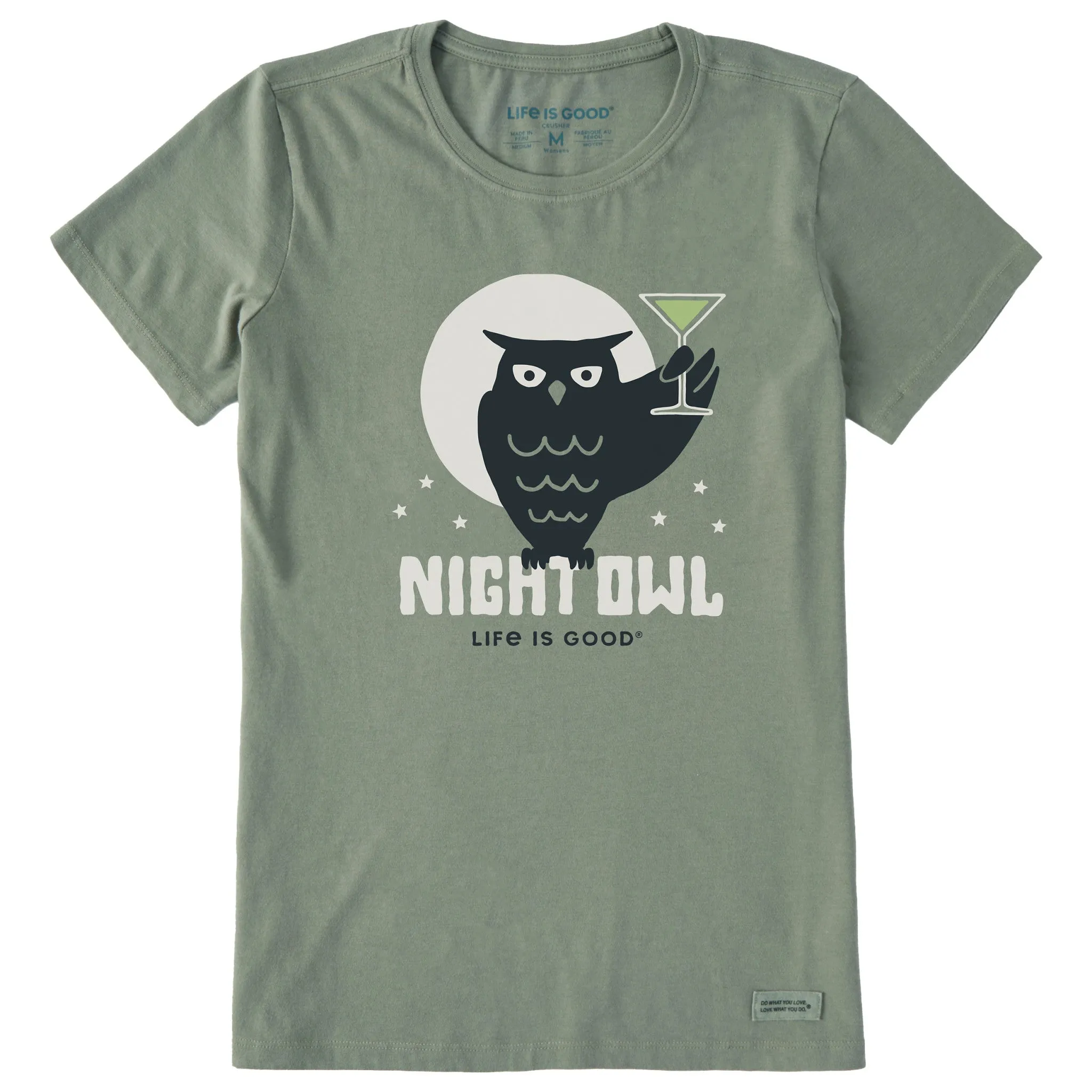 Women's Crafty Night Owl Short Sleeve Crusher Tee Life is Good