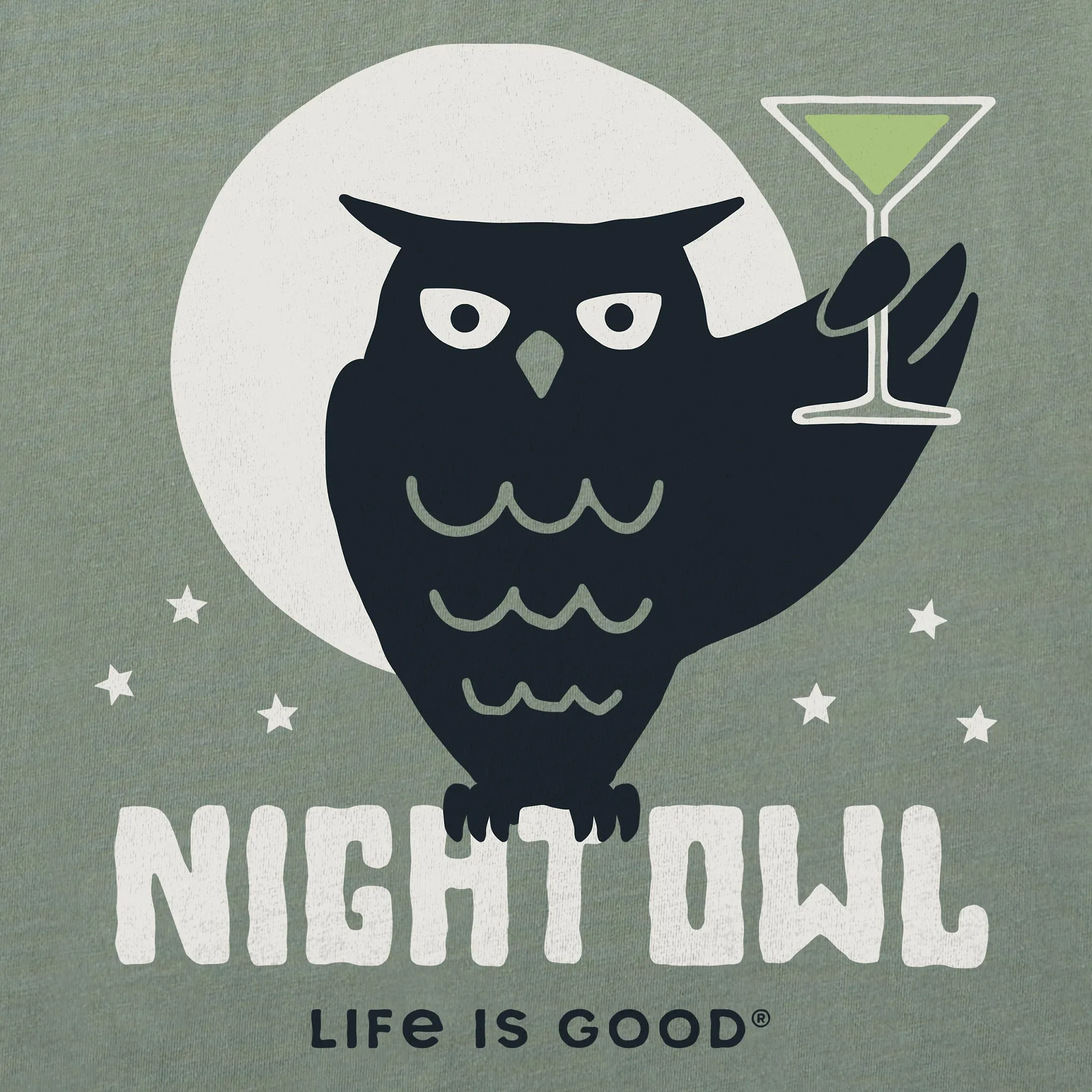 Women's Crafty Night Owl Short Sleeve Crusher Tee Life is Good