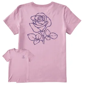 Women's Crafty Rose Short Sleeve Crusher Tee Life is Good