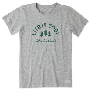 Women's Crafty Take it Outside Trees Short Sleeve Tee Life is Good