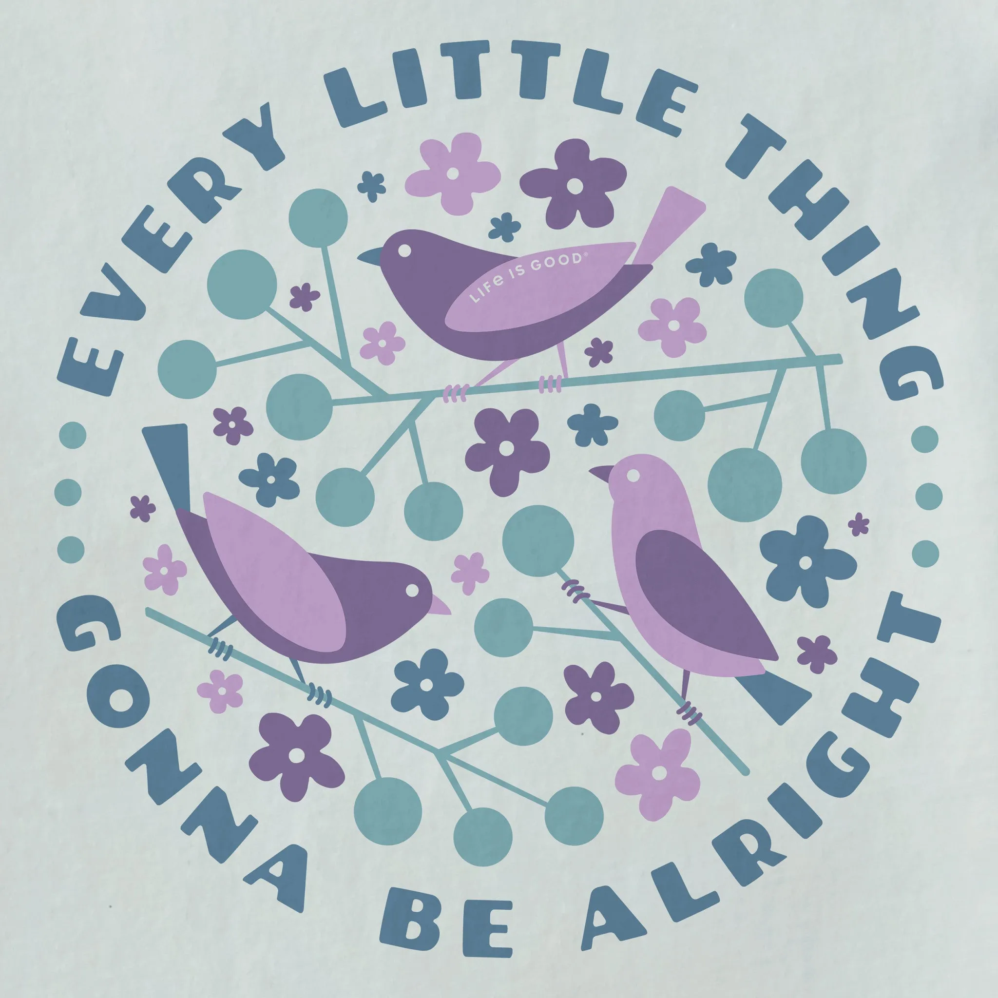 Women's Crafty Three Little Birds Long Sleeve Crusher Tee Life is Good