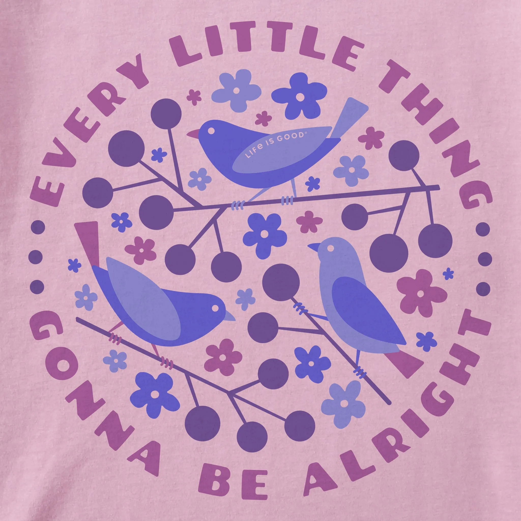 Women's Crafty Three Little Birds Short Sleeve Tee Life is Good