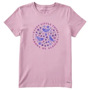 Women's Crafty Three Little Birds Short Sleeve Tee Life is Good