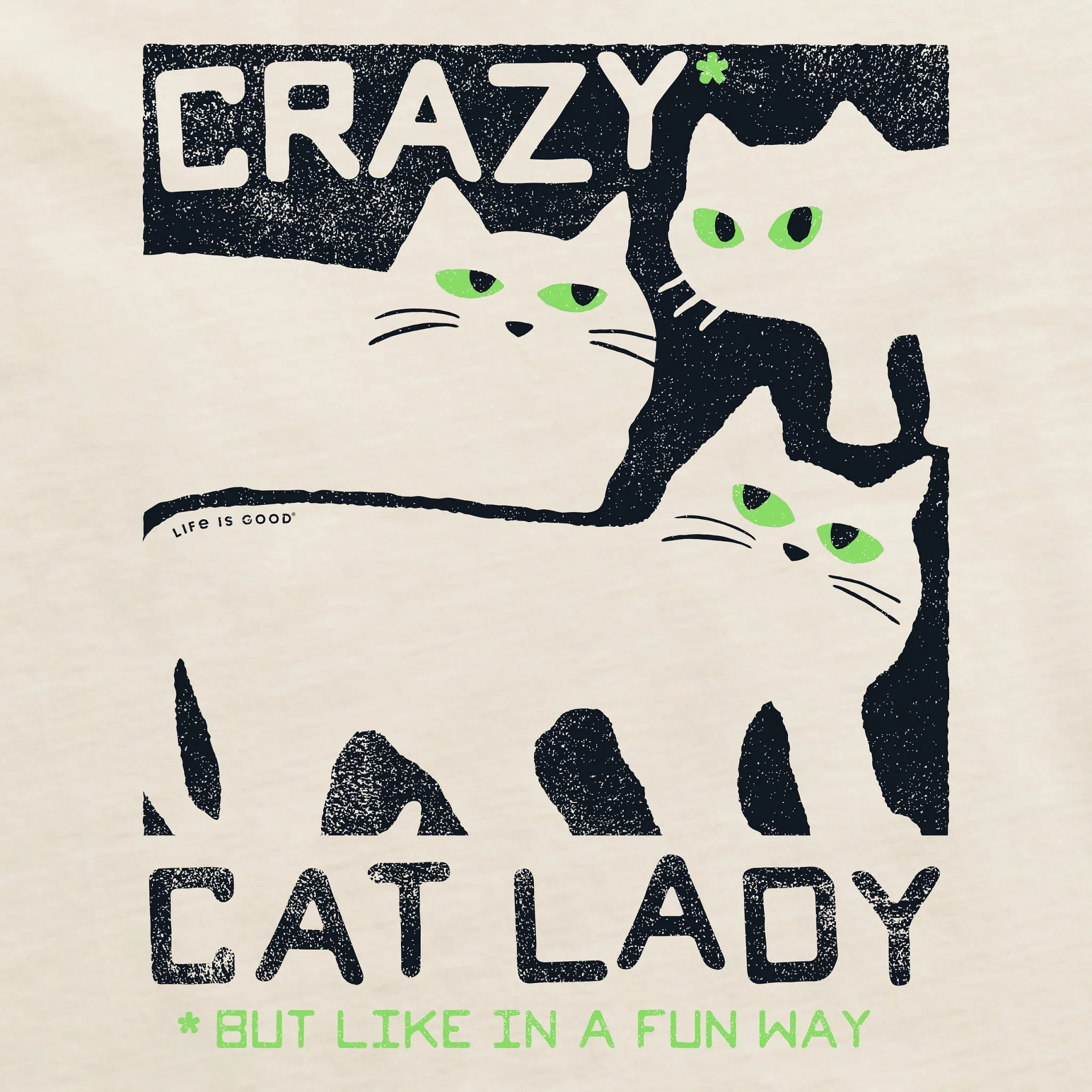 Women's Crazy Cat Lady Short Sleeve Tee Life is Good