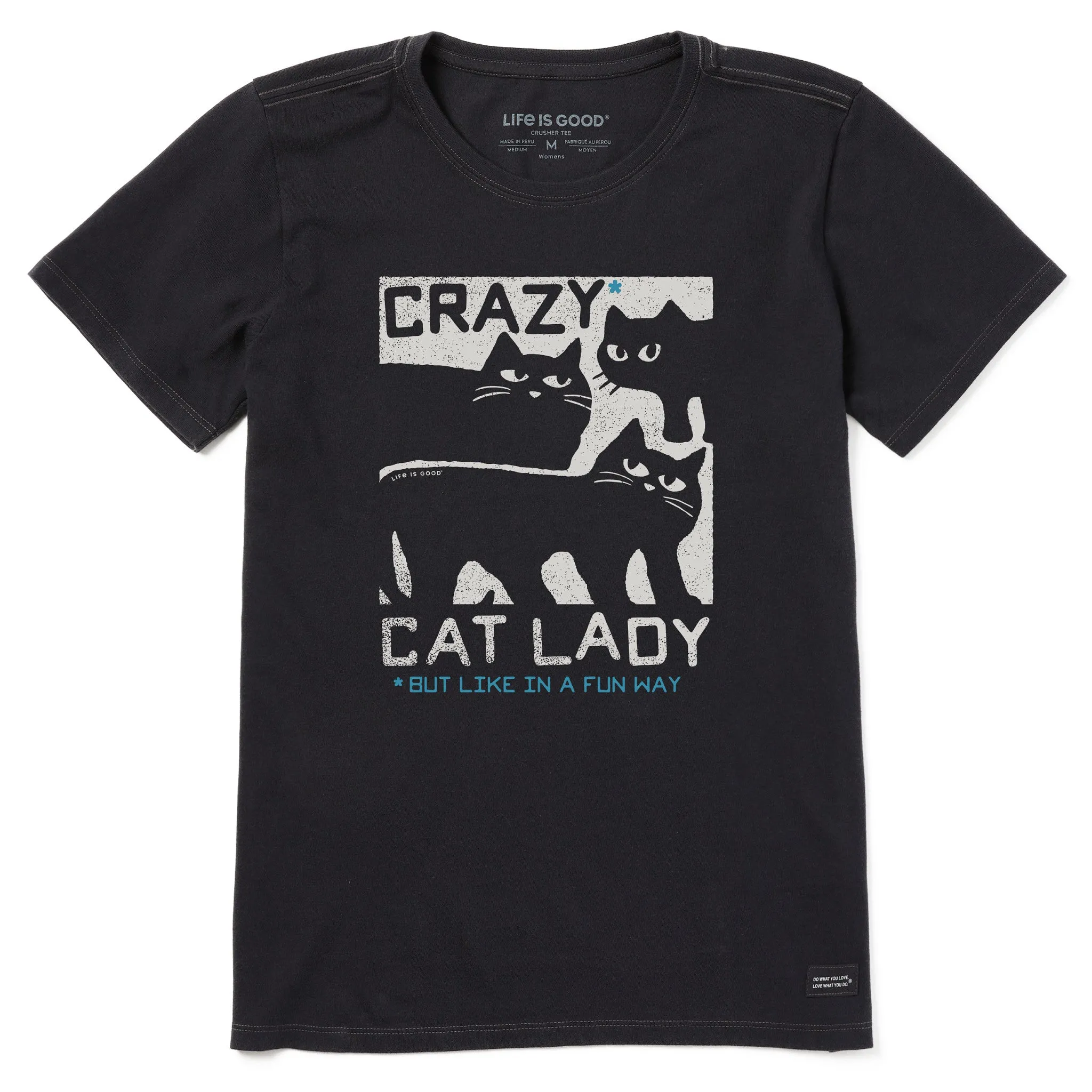 Women's Crazy Cat Lady Short Sleeve Tee Life is Good