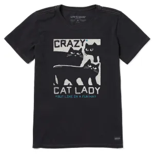 Women's Crazy Cat Lady Short Sleeve Tee Life is Good