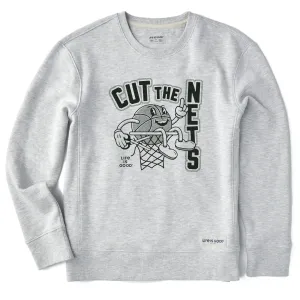 Women's Cut the Nets Simply True Fleece Crew Life is Good