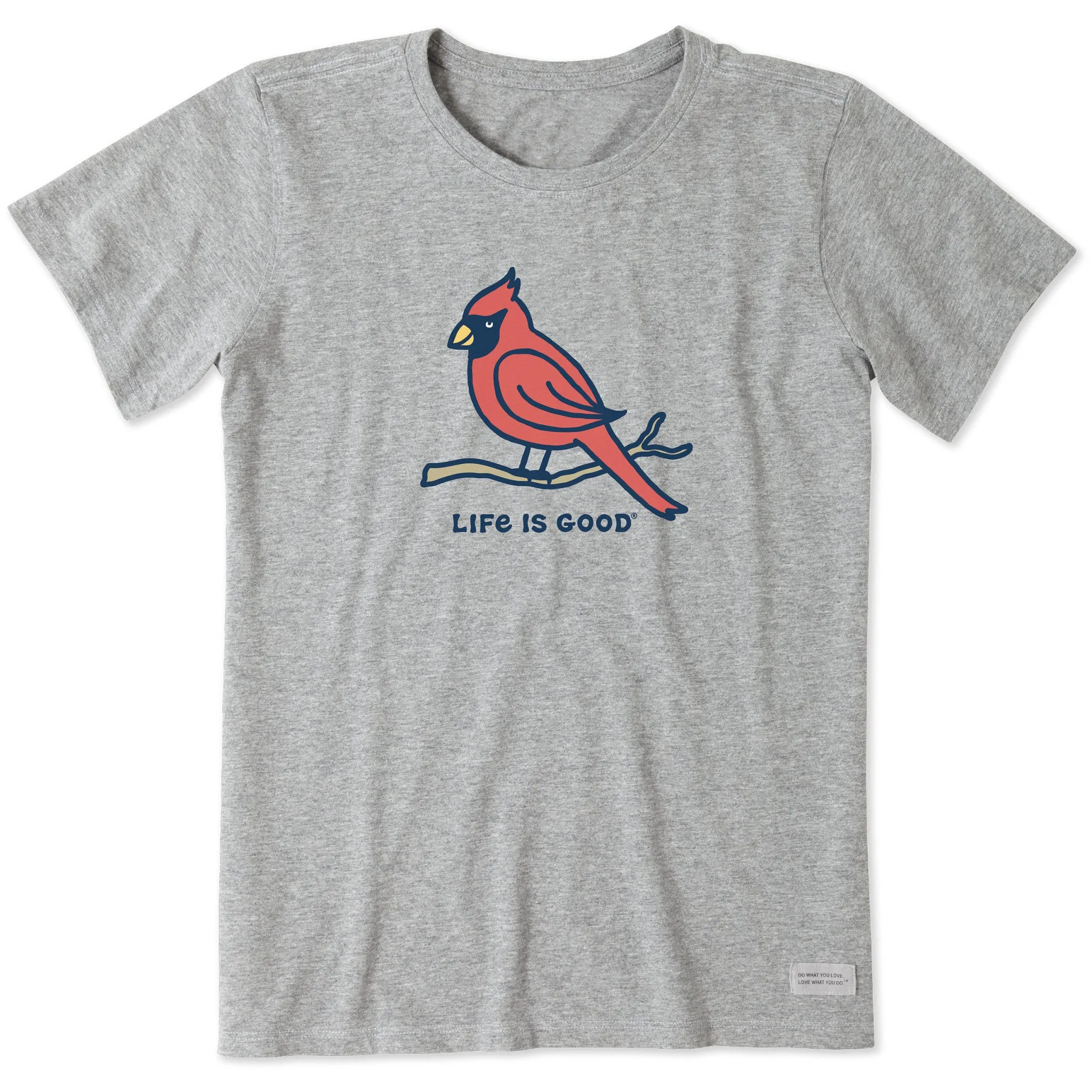 Women's Cute Cardinal Short Sleeve Crusher Tee Life is Good