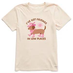 Women's Dachshund Friends Short Sleeve Crusher Tee Life is Good