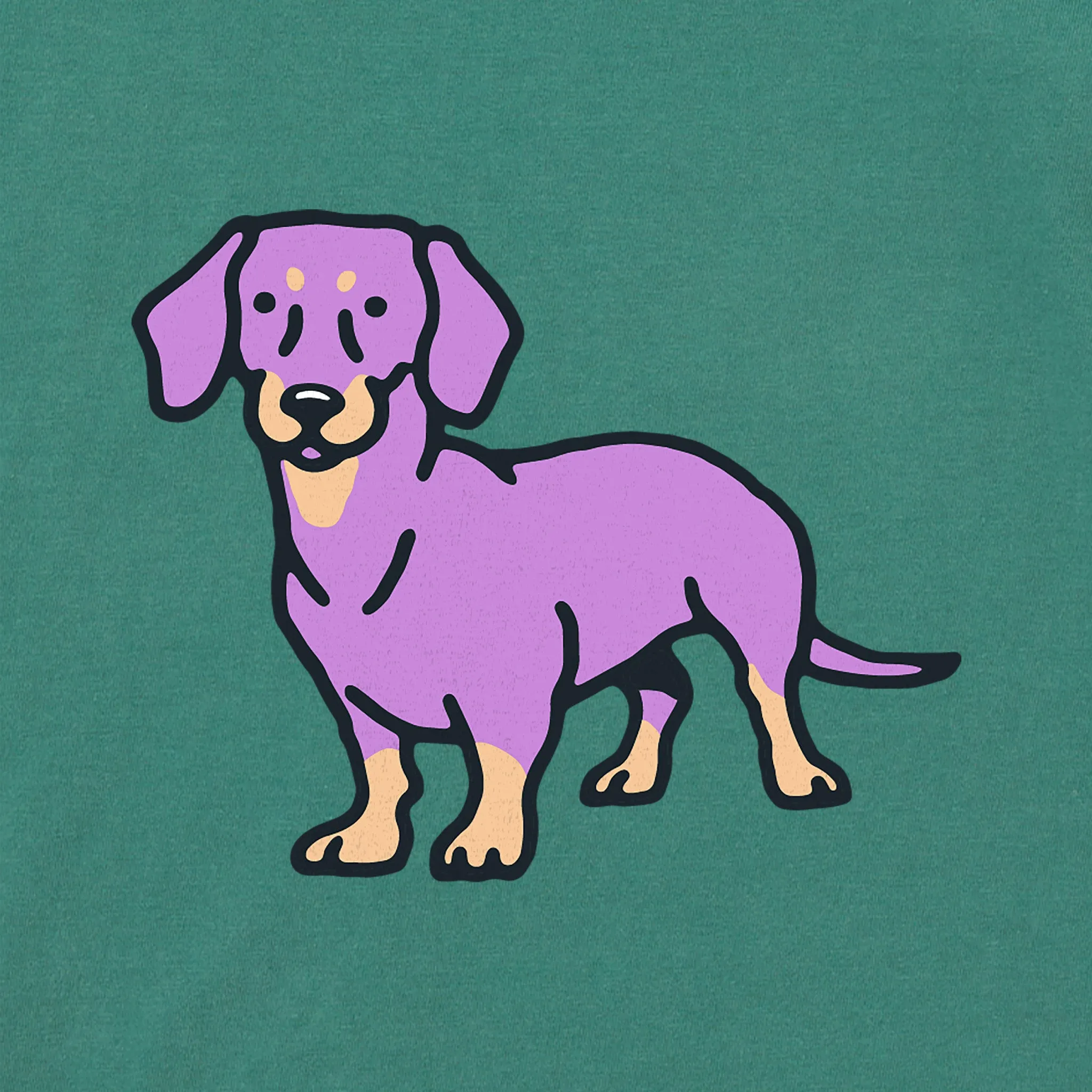 Women's Dachshund LC Short Sleeve Crusher Boxy Tee Life is Good