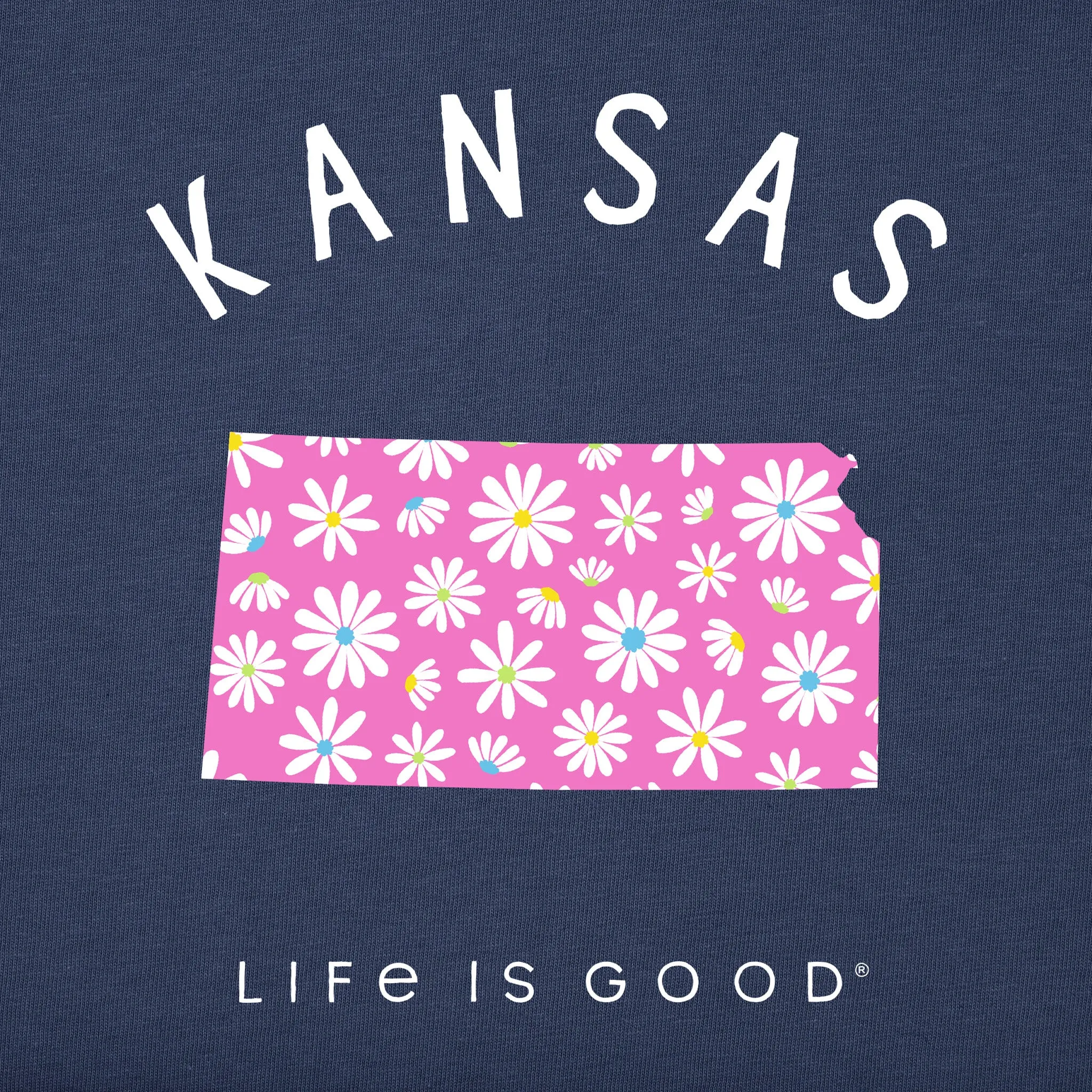 Women's Daisies Kansas Short Sleeve Crusher Tee Life is Good