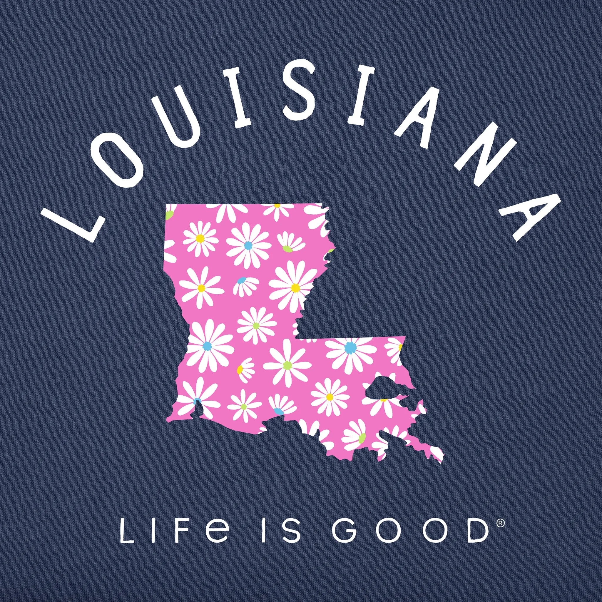Women's Daisies Louisiana Short Sleeve Crusher Tee Life is Good