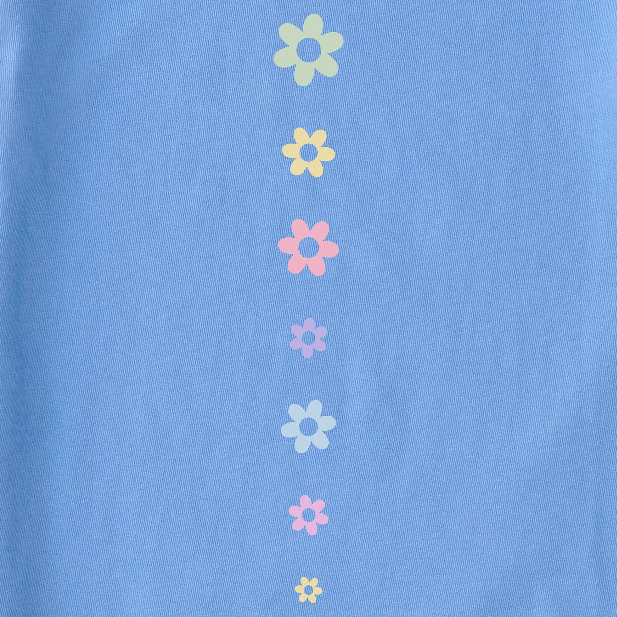 Women's Daisy Circle Psychedelic Long Sleeve Crusher Tee Life is Good