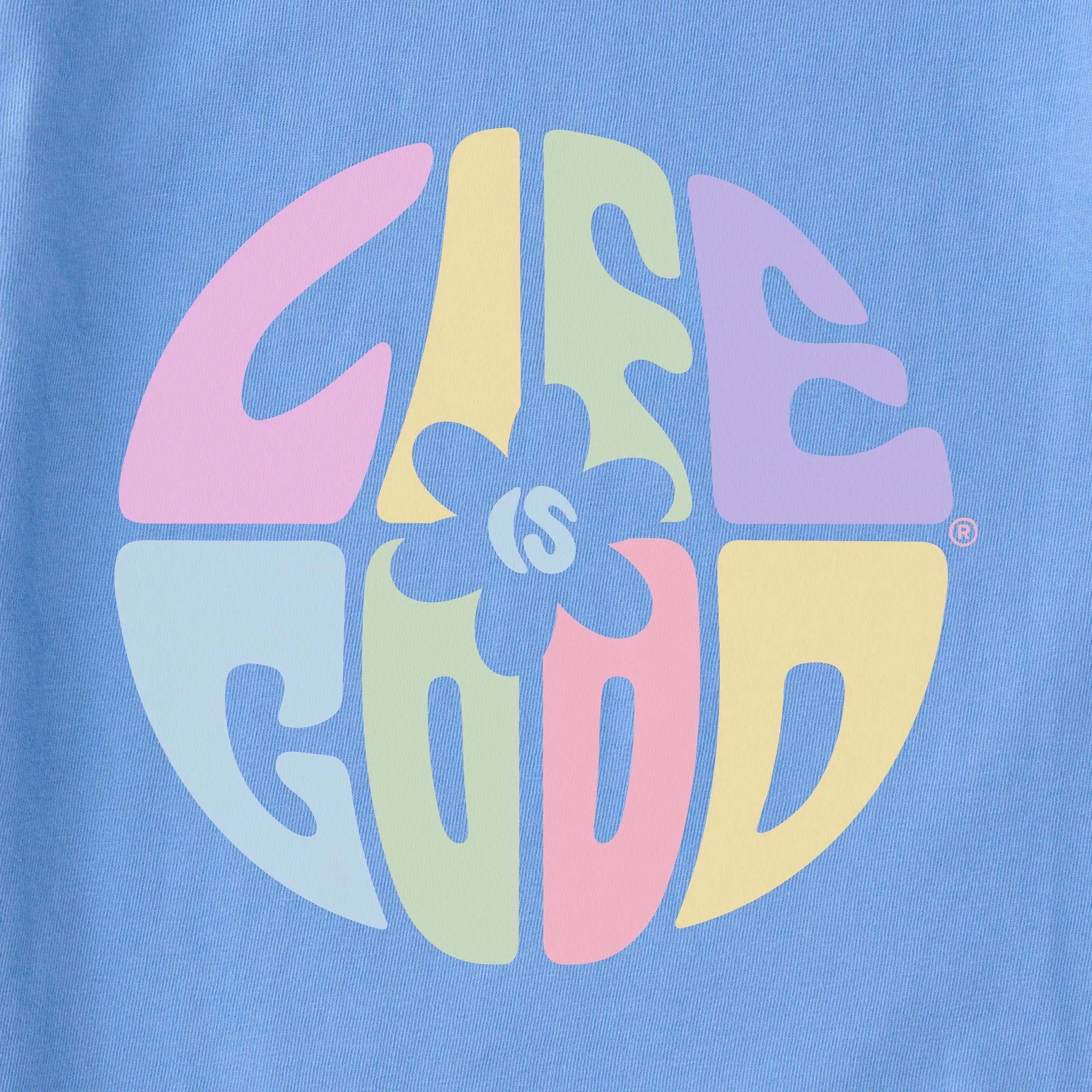 Women's Daisy Circle Psychedelic Long Sleeve Crusher Tee Life is Good