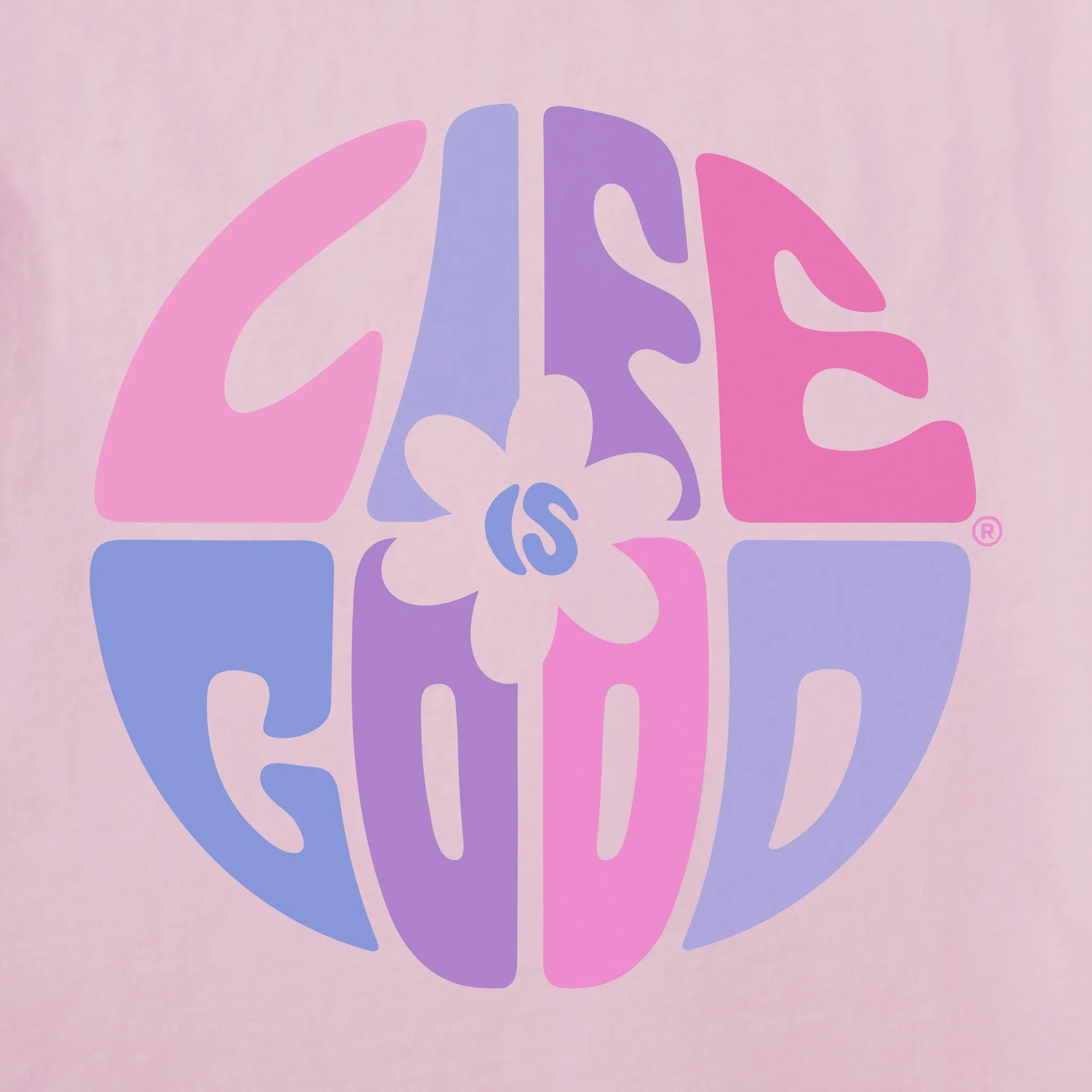 Women's Daisy Circle Psychedelic Long Sleeve Crusher Tee Life is Good