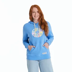 Women's Daisy Circle Psychedelic Simply True Fleece Hoodie Life is Good