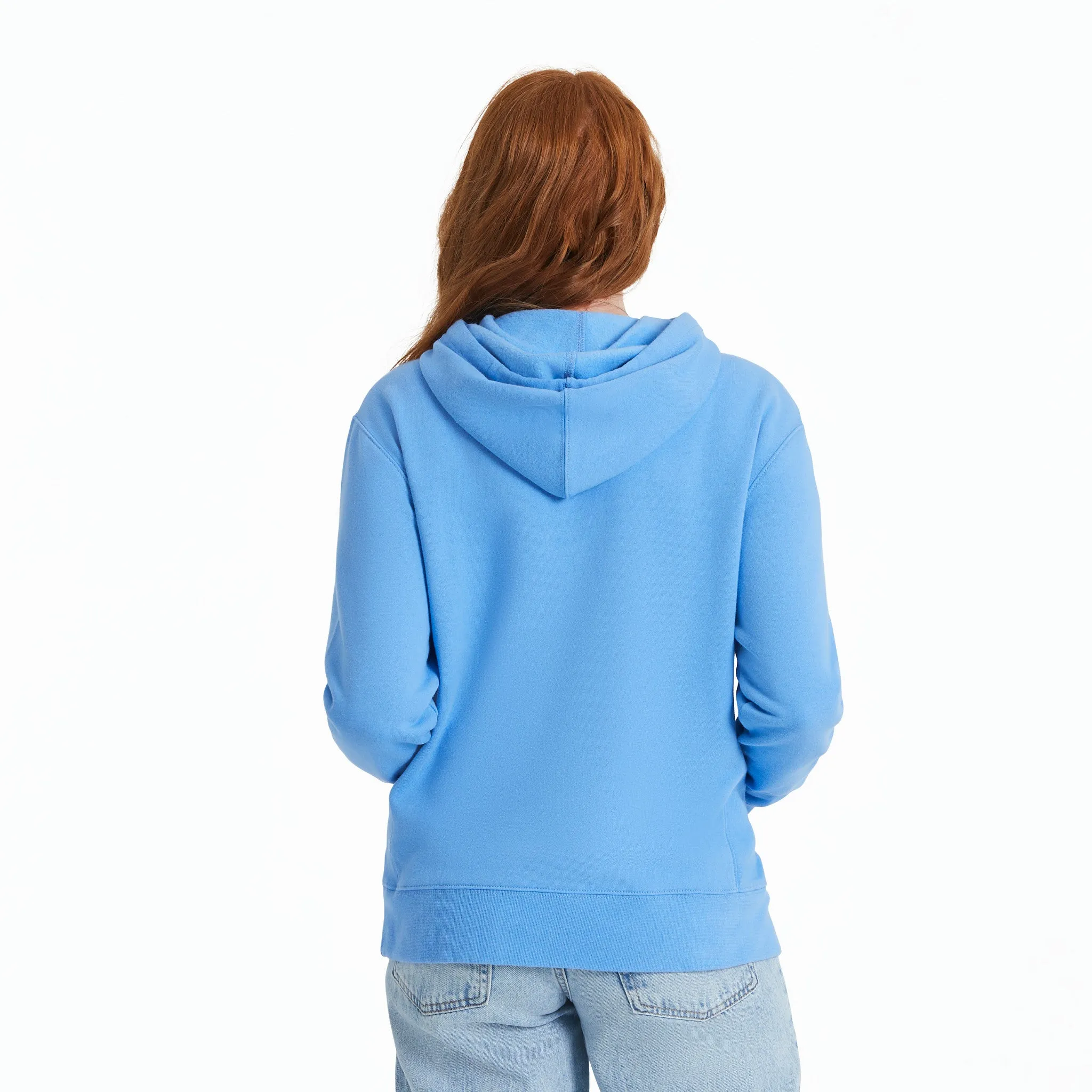 Women's Daisy Circle Psychedelic Simply True Fleece Hoodie Life is Good