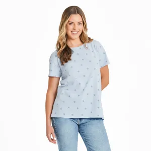 Women's Daisy Ditsy Pattern Crusher-LITE Easy Tee Life is Good