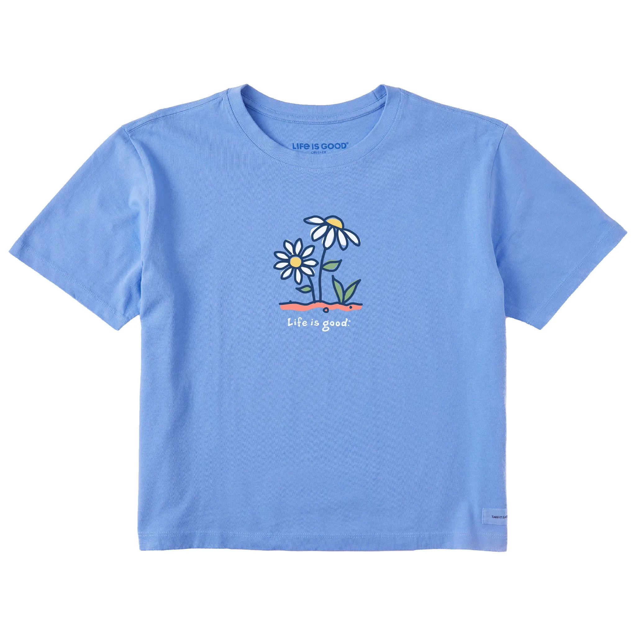 Women's Daisy Garden Short Sleeve Crusher Boxy Tee Life is Good