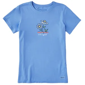 Women's Daisy Garden Short Sleeve Crusher Tee Life is Good