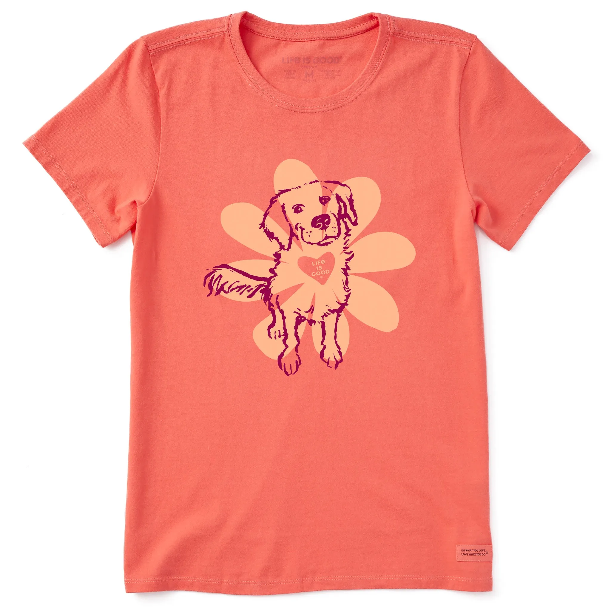 Women's Daisy Retriever Short Sleeve Crusher Tee Life is Good