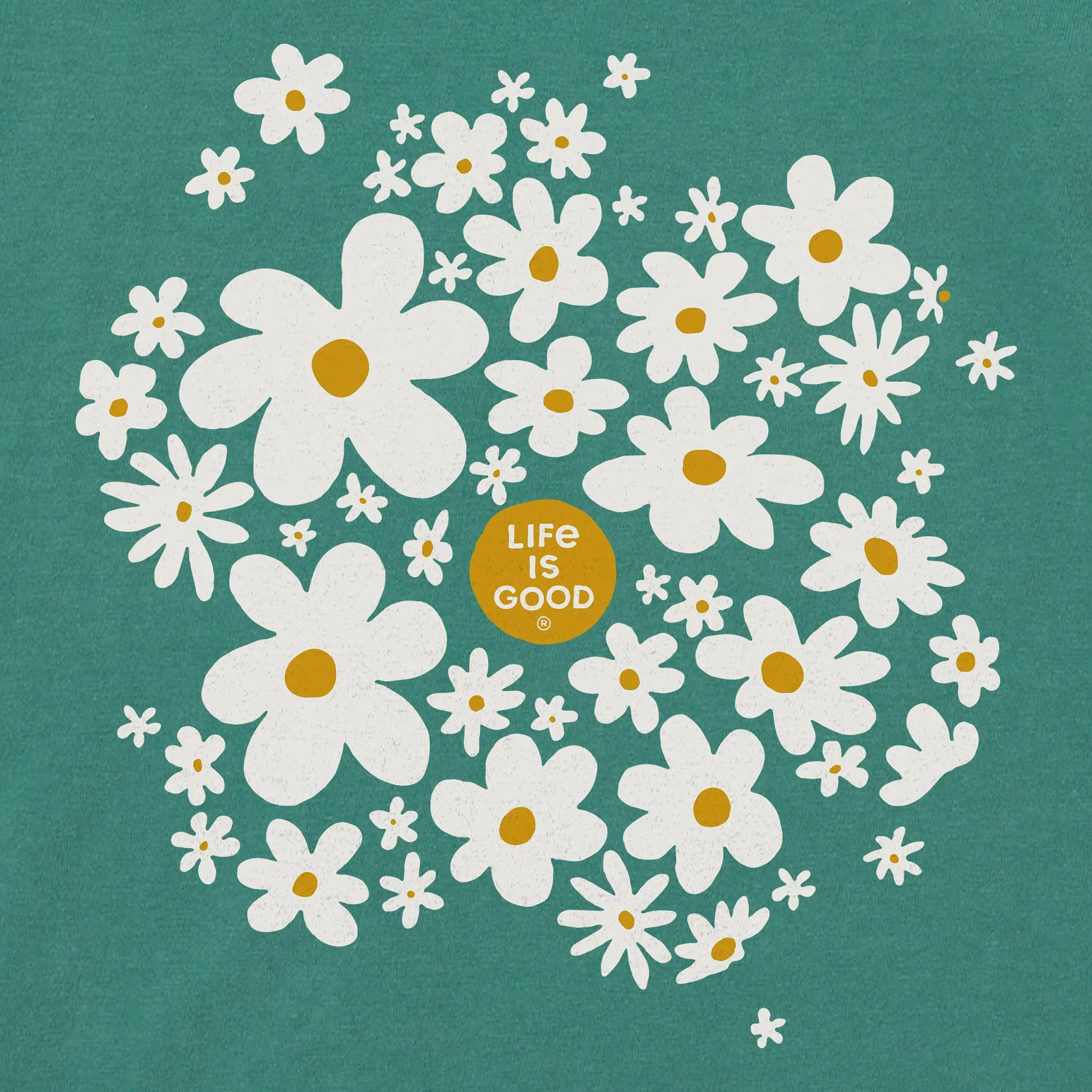 Women's Daisy Splash Short Sleeve Crusher Boxy Tee Life is Good