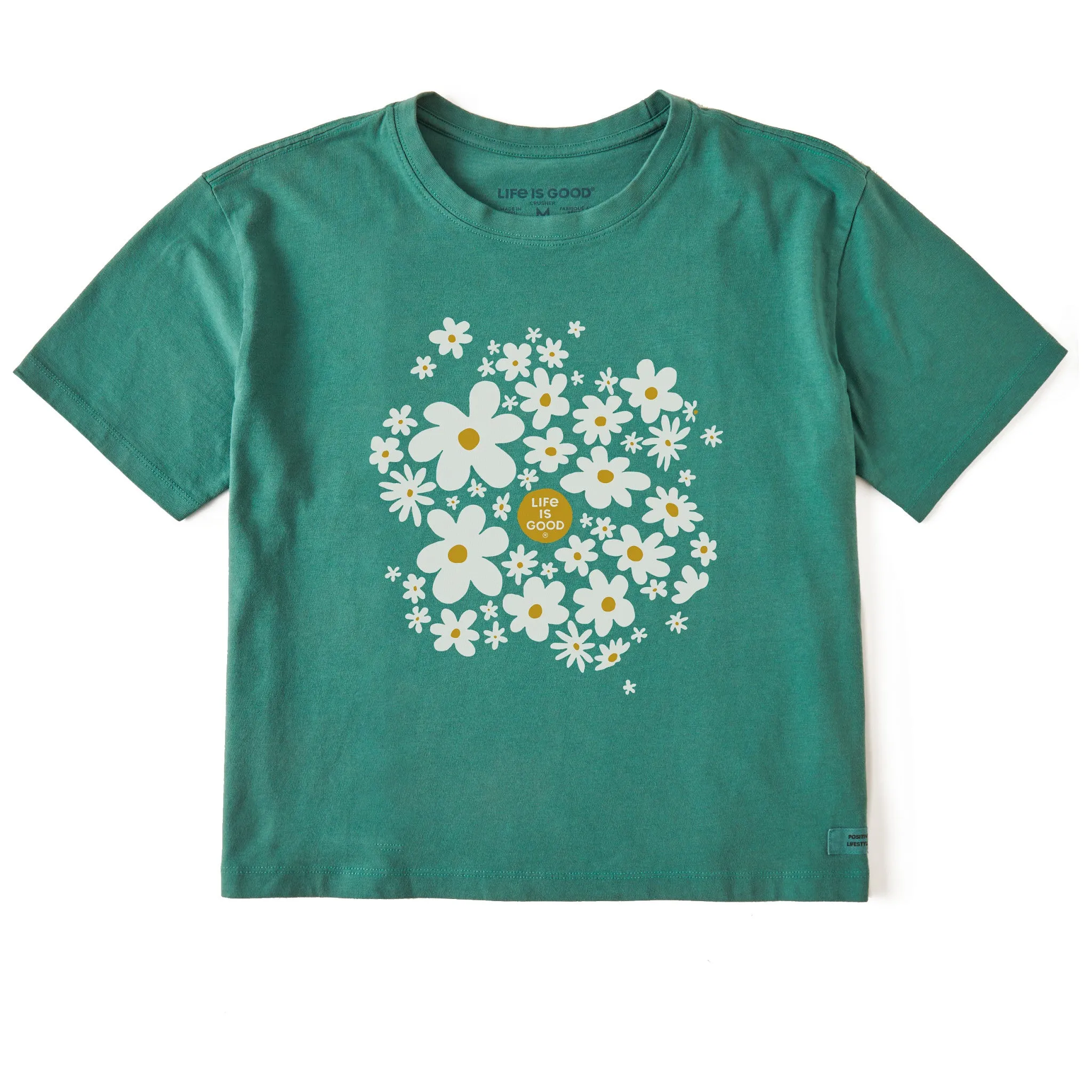 Women's Daisy Splash Short Sleeve Crusher Boxy Tee Life is Good