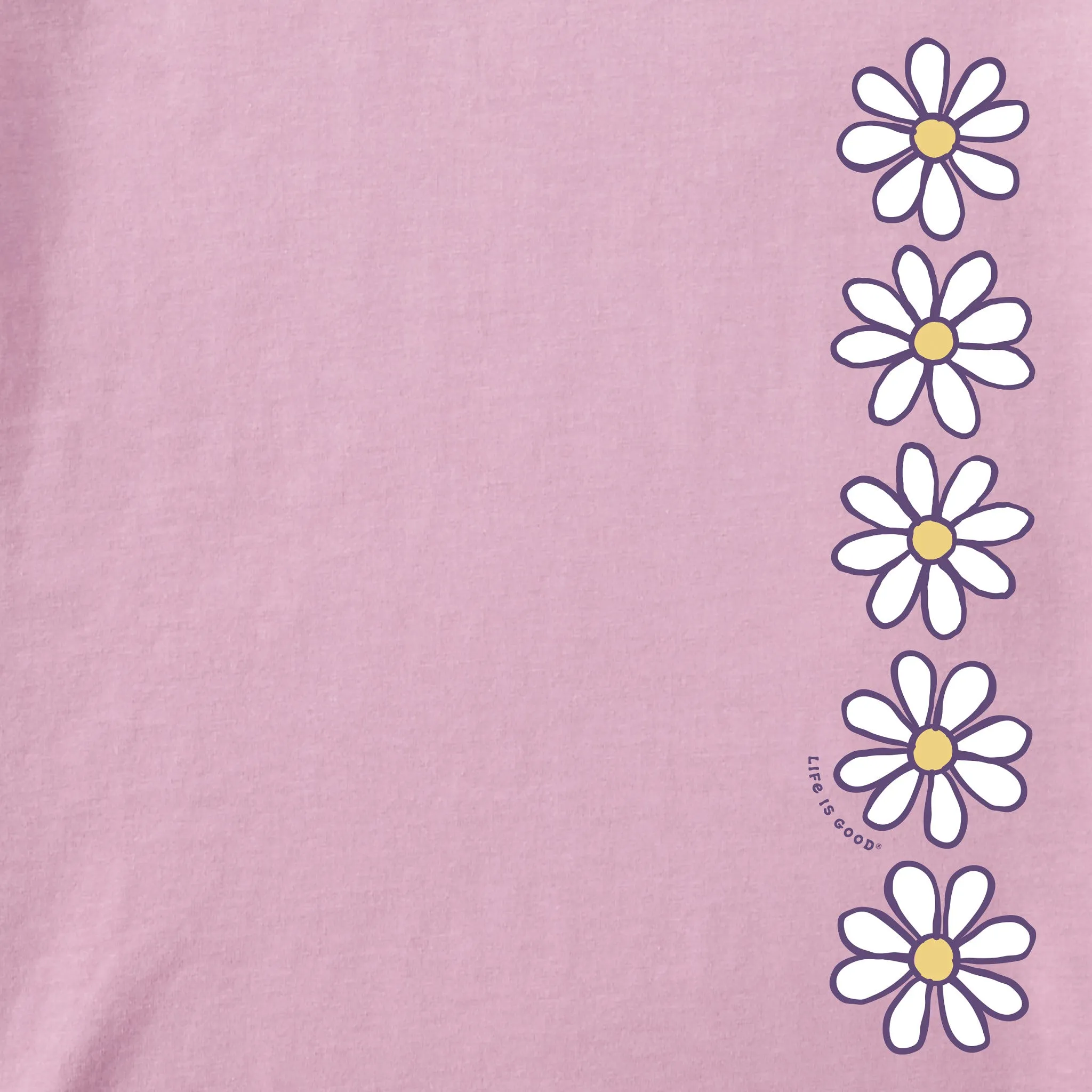 Women's Daisy Vertical Chain Short Sleeve Crusher Tee Life is Good