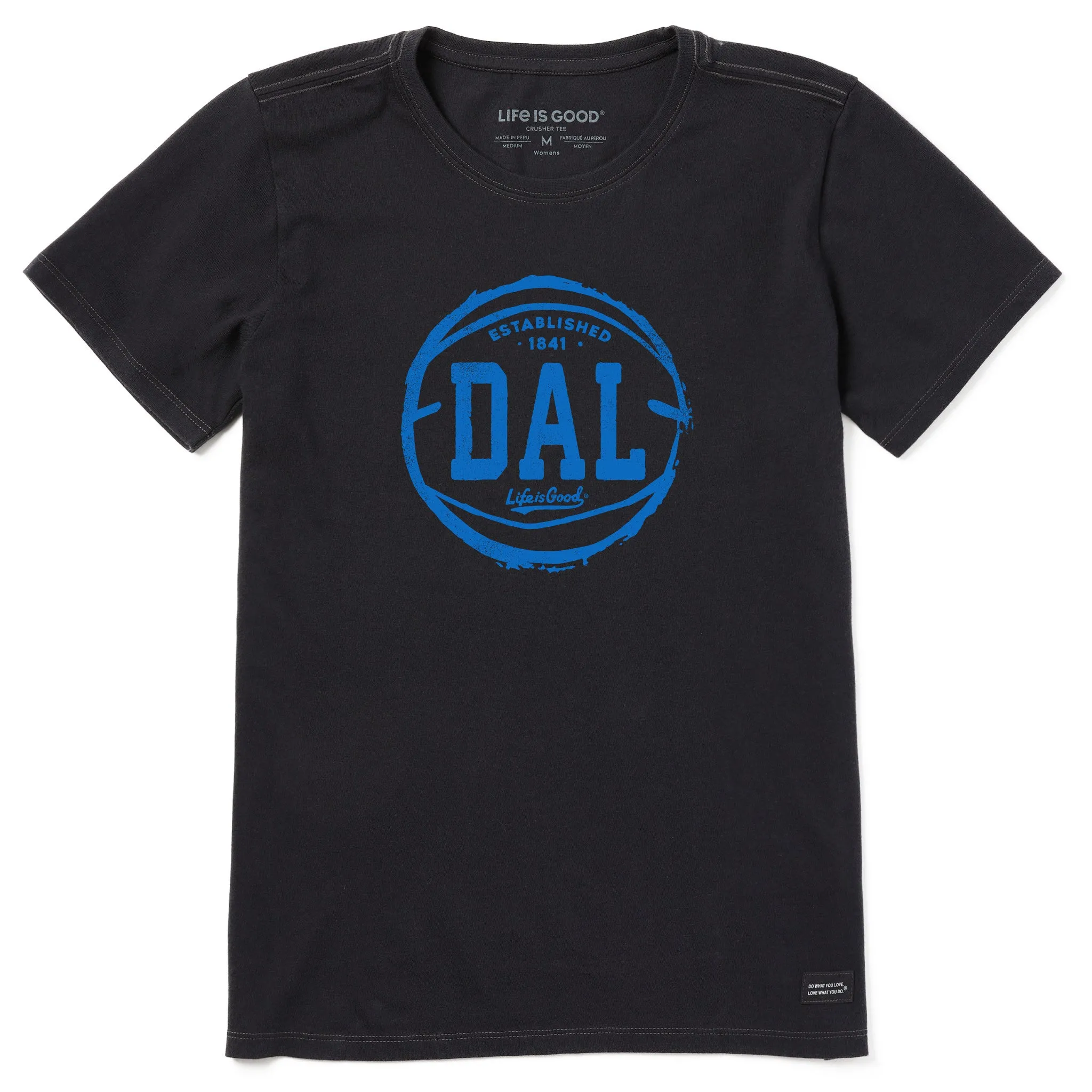 Women's Dallas Basketball Short Sleeve Crusher Tee Life is Good