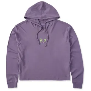 Women's Dancing Frogs Crusher Boxy Hoodie Life is Good