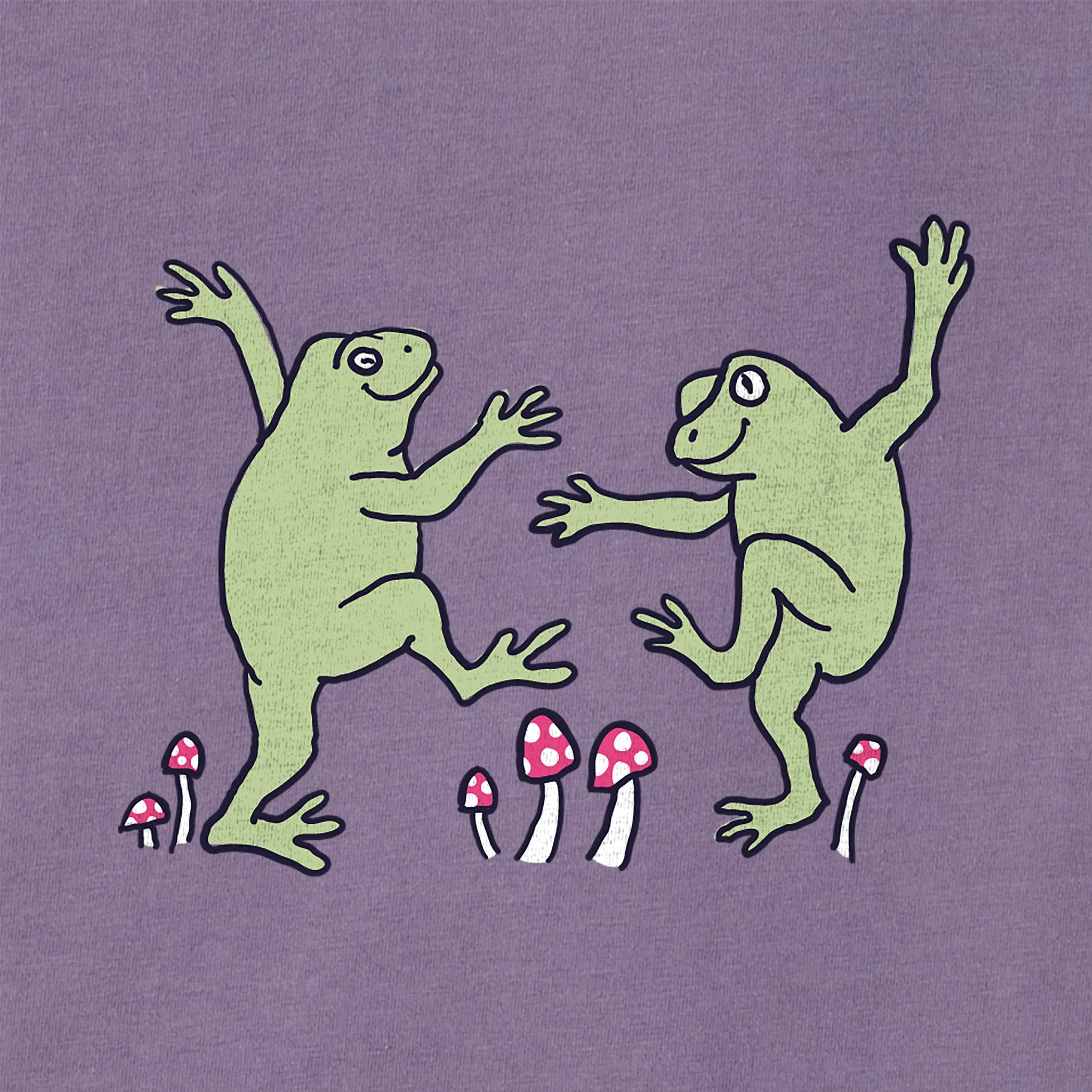 Women's Dancing Frogs Crusher Boxy Hoodie Life is Good