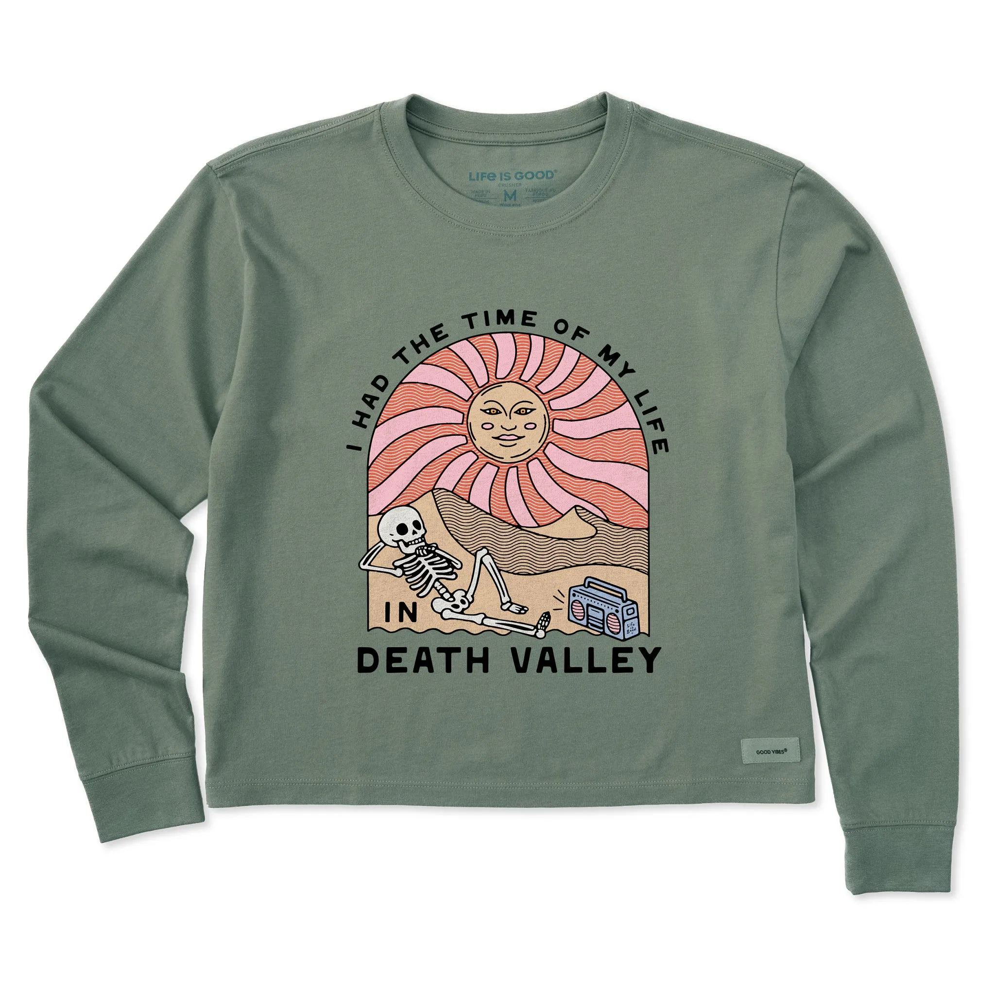 Women's Death Valley Time of My Life Long Sleeve Crusher Boxy Tee Life is Good