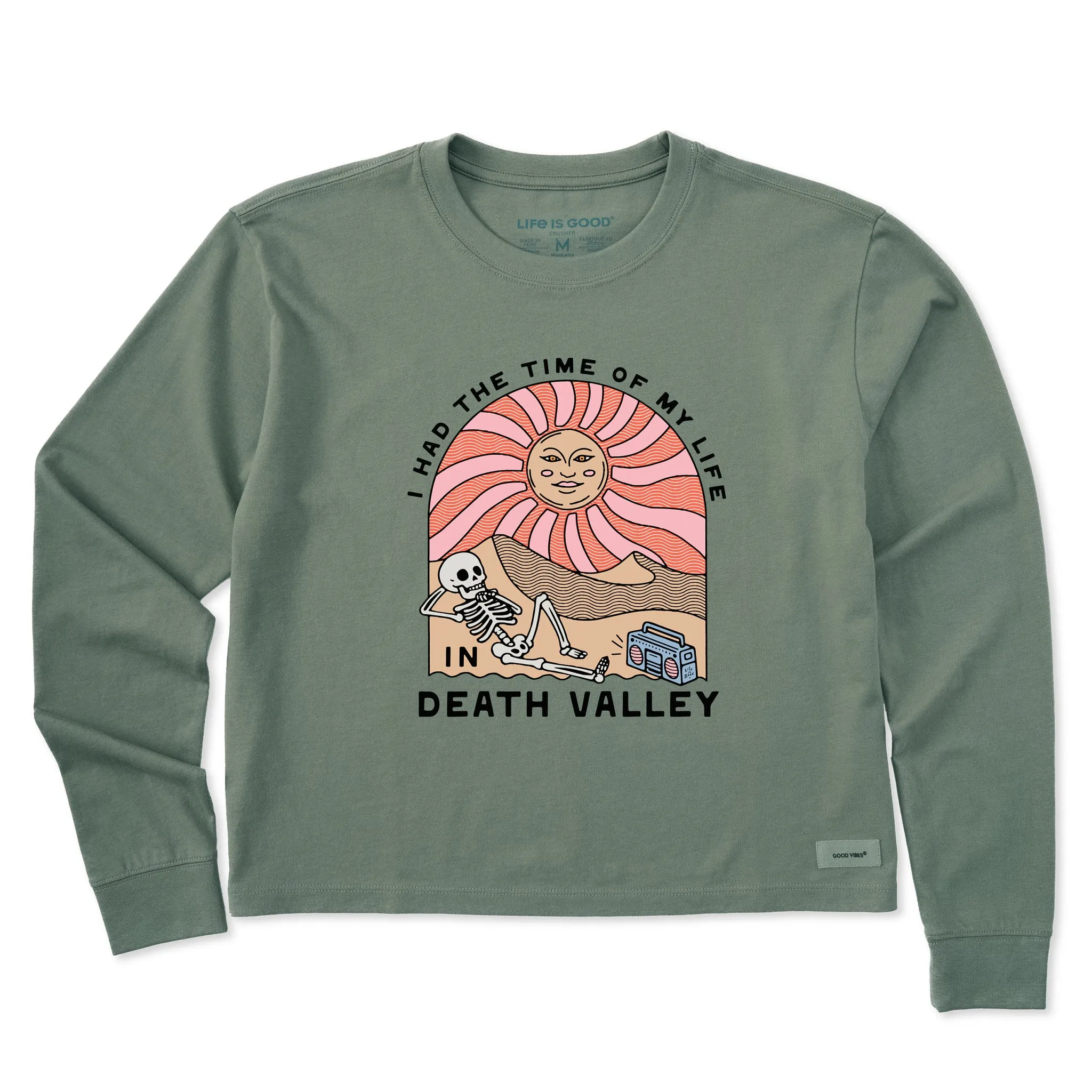 Women's Death Valley Time of My Life Long Sleeve Crusher Boxy Tee Life is Good