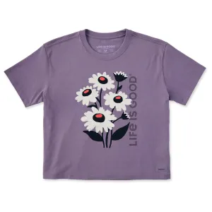 Women's Delightful Flowers Short Sleeve Crusher Boxy Tee Life is Good