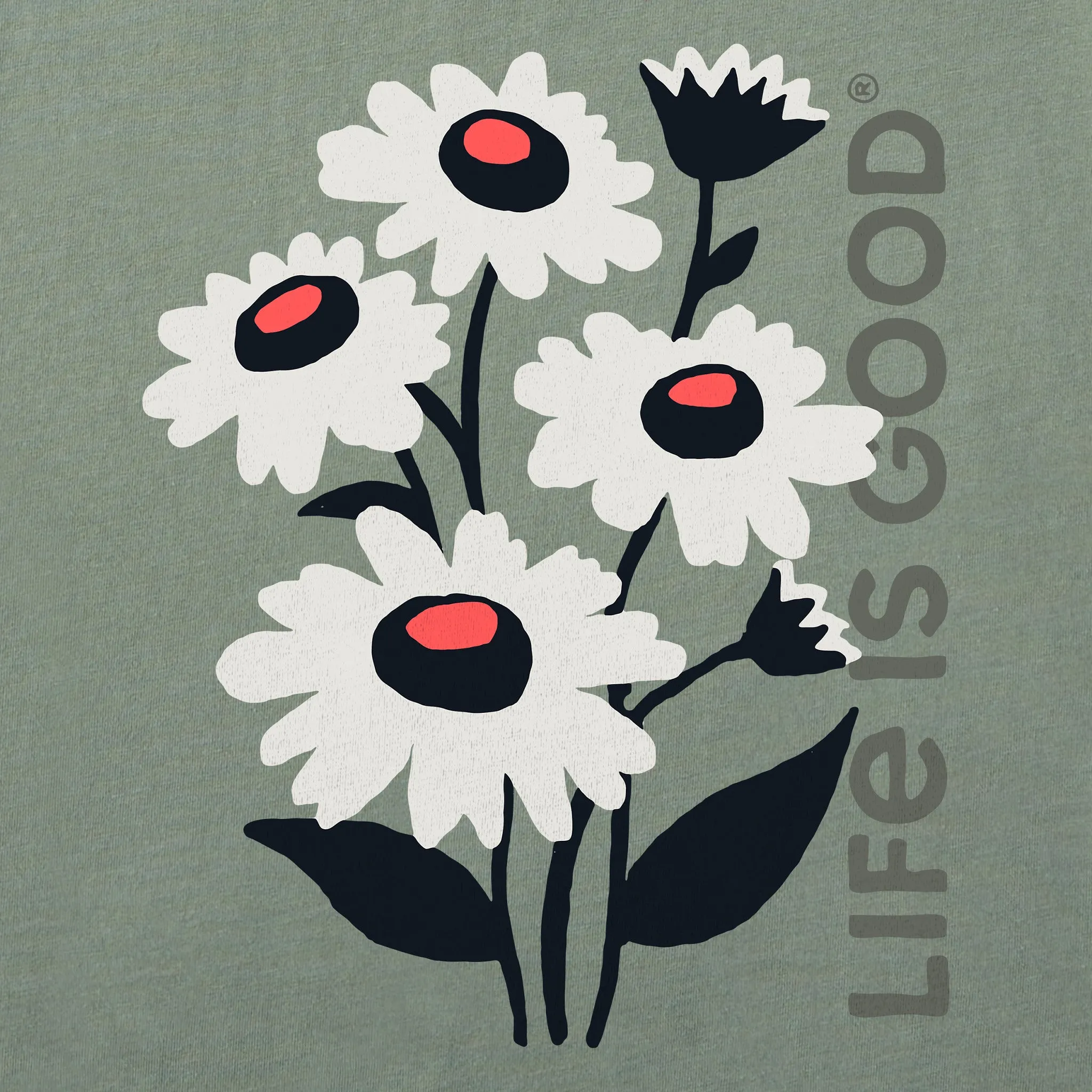 Women's Delightful Flowers Short Sleeve Crusher Tee Life is Good