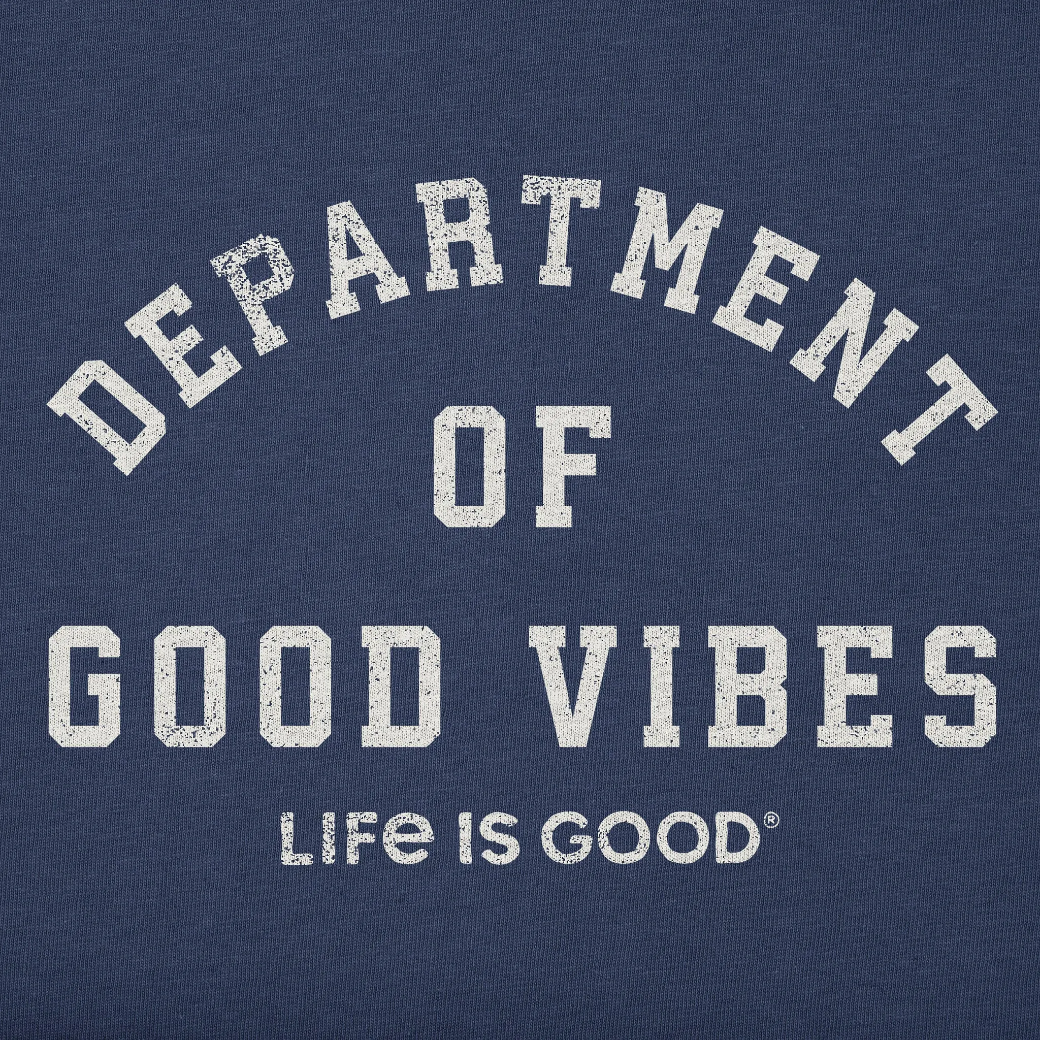 Women's Dept. of Good Vibes Short Sleeve Crusher Boxy Tee Life is Good