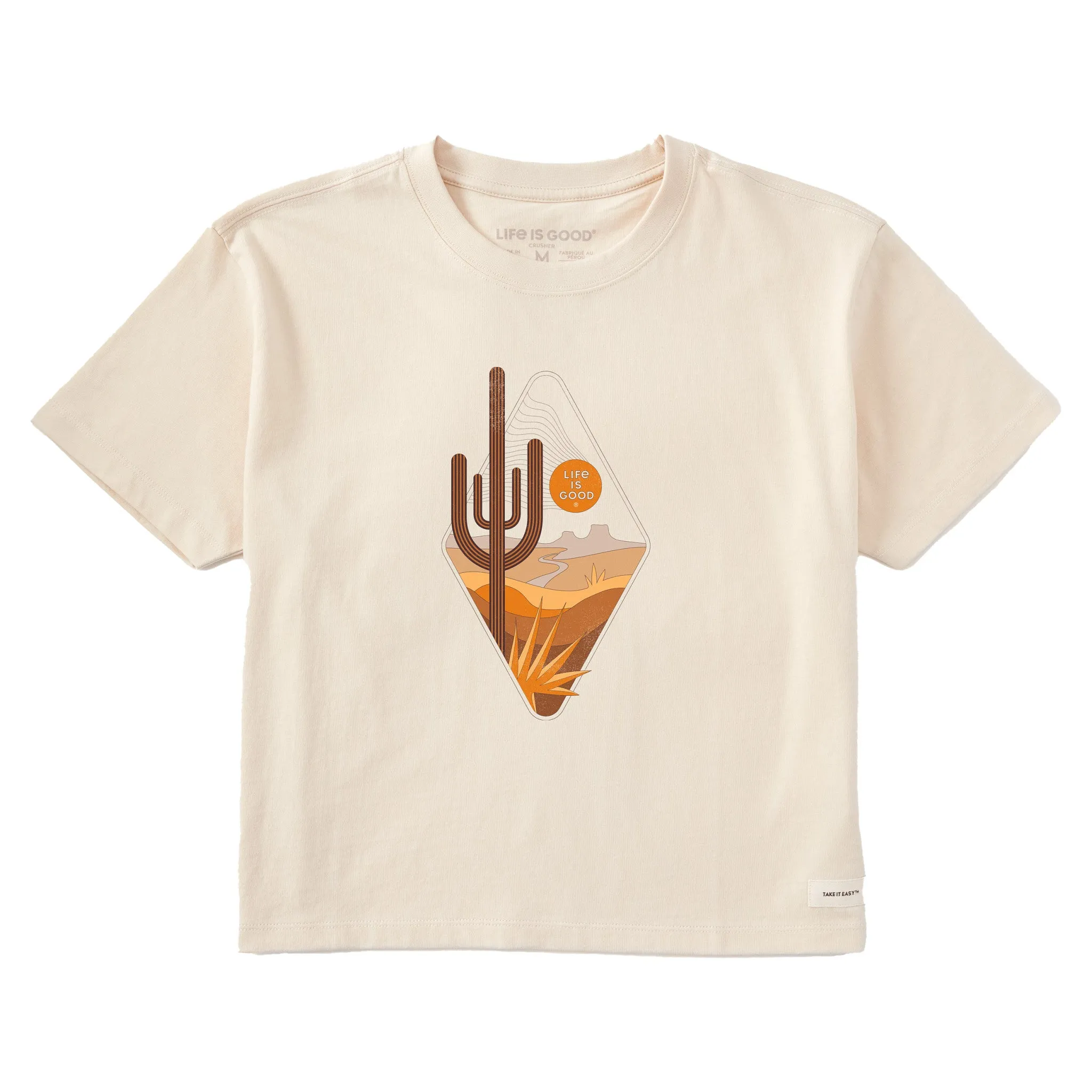 Women's Desert Diamond Short Sleeve Crusher Boxy Tee Life is Good