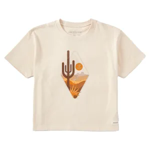 Women's Desert Diamond Short Sleeve Crusher Boxy Tee Life is Good