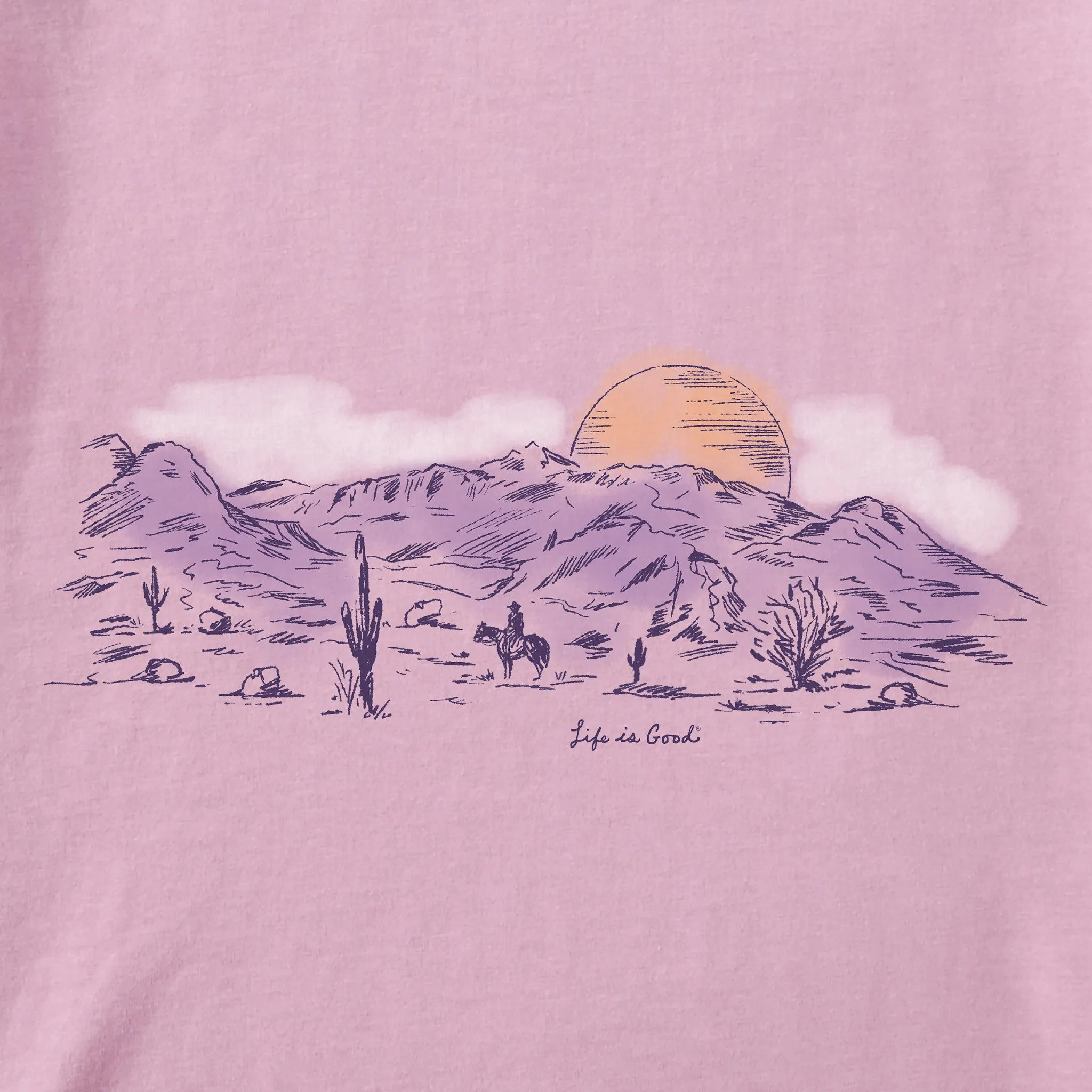 Women's Desert View Short Sleeve Crusher Boxy Tee Life is Good