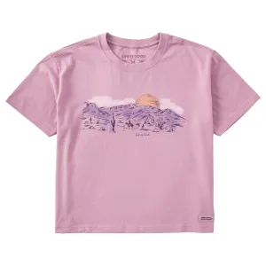 Women's Desert View Short Sleeve Crusher Boxy Tee Life is Good