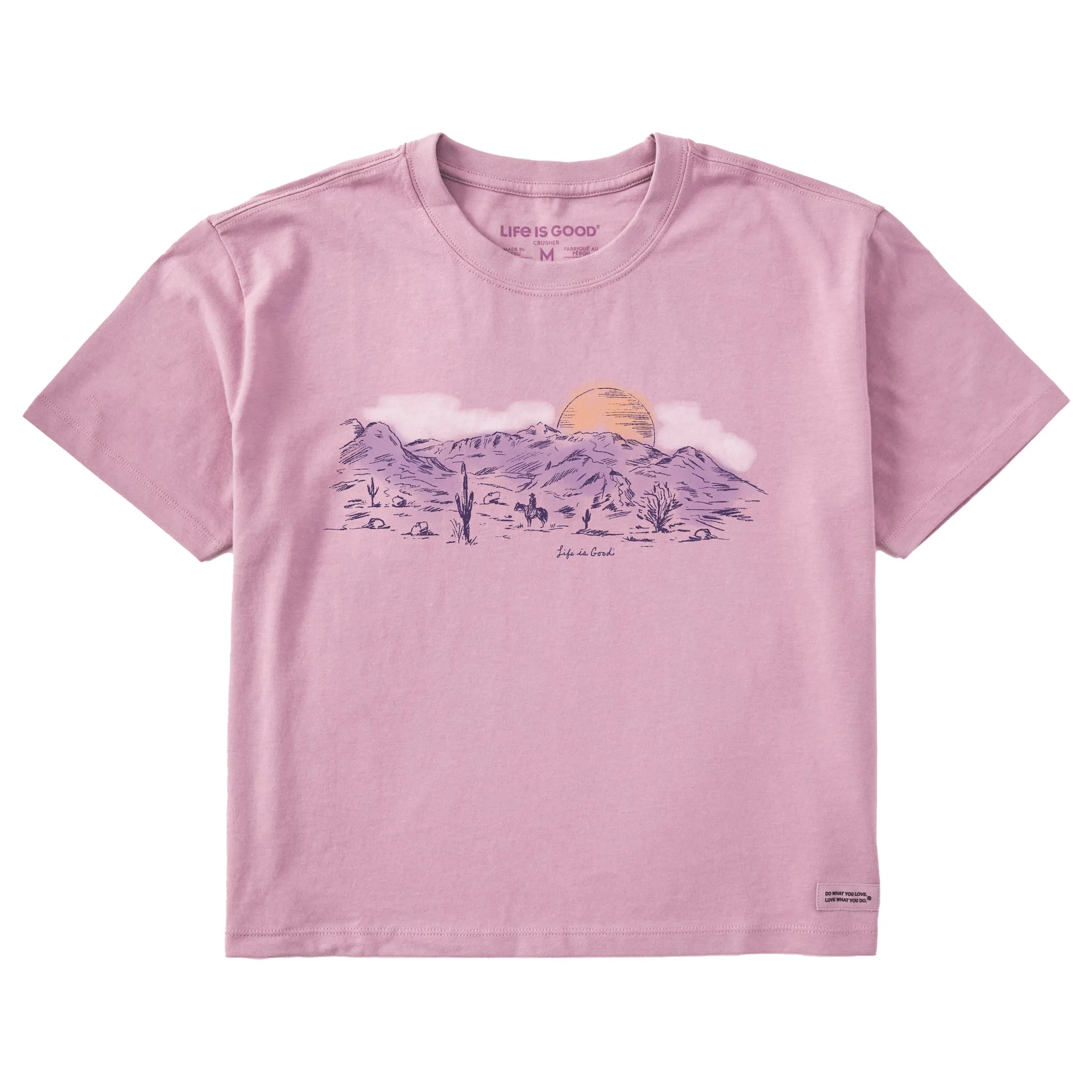 Women's Desert View Short Sleeve Crusher Boxy Tee Life is Good