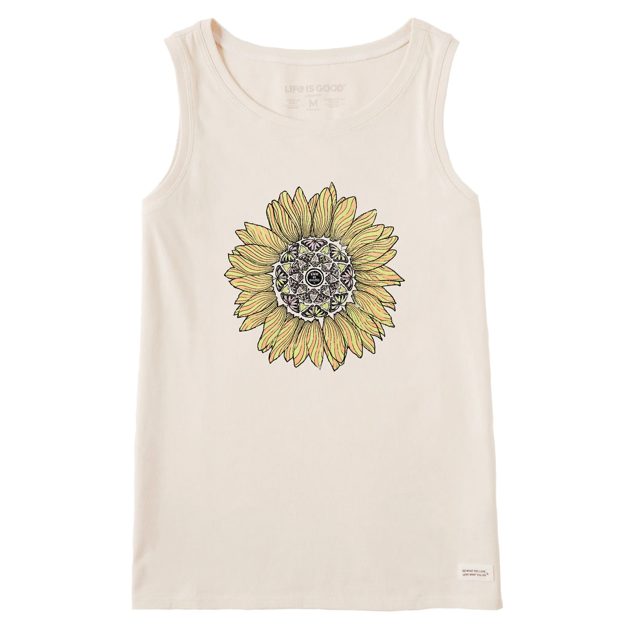 Women's Detailed Sunflower Crusher Tank Life is Good