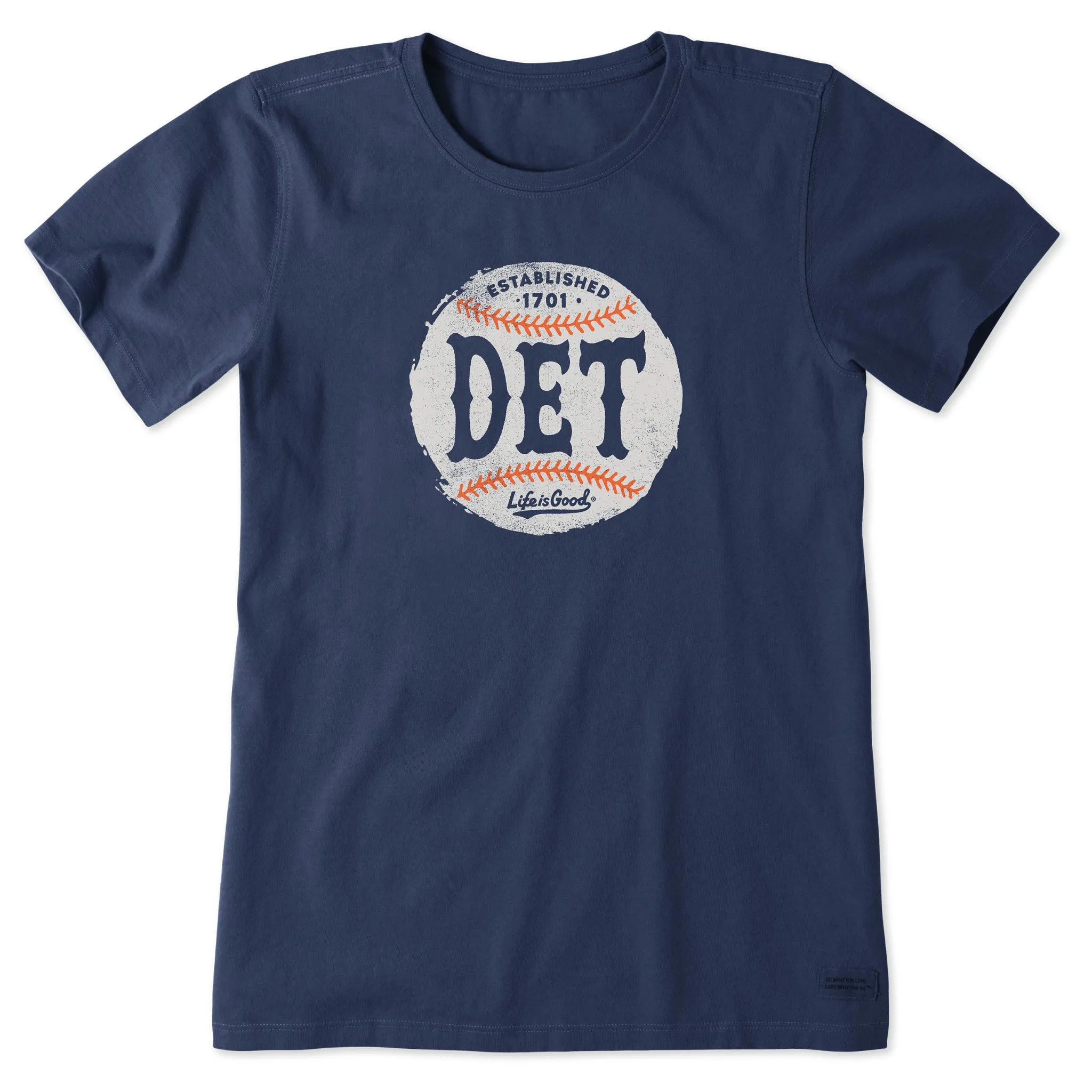 Women's Detroit Baseball Short Sleeve Crusher Tee Life is Good
