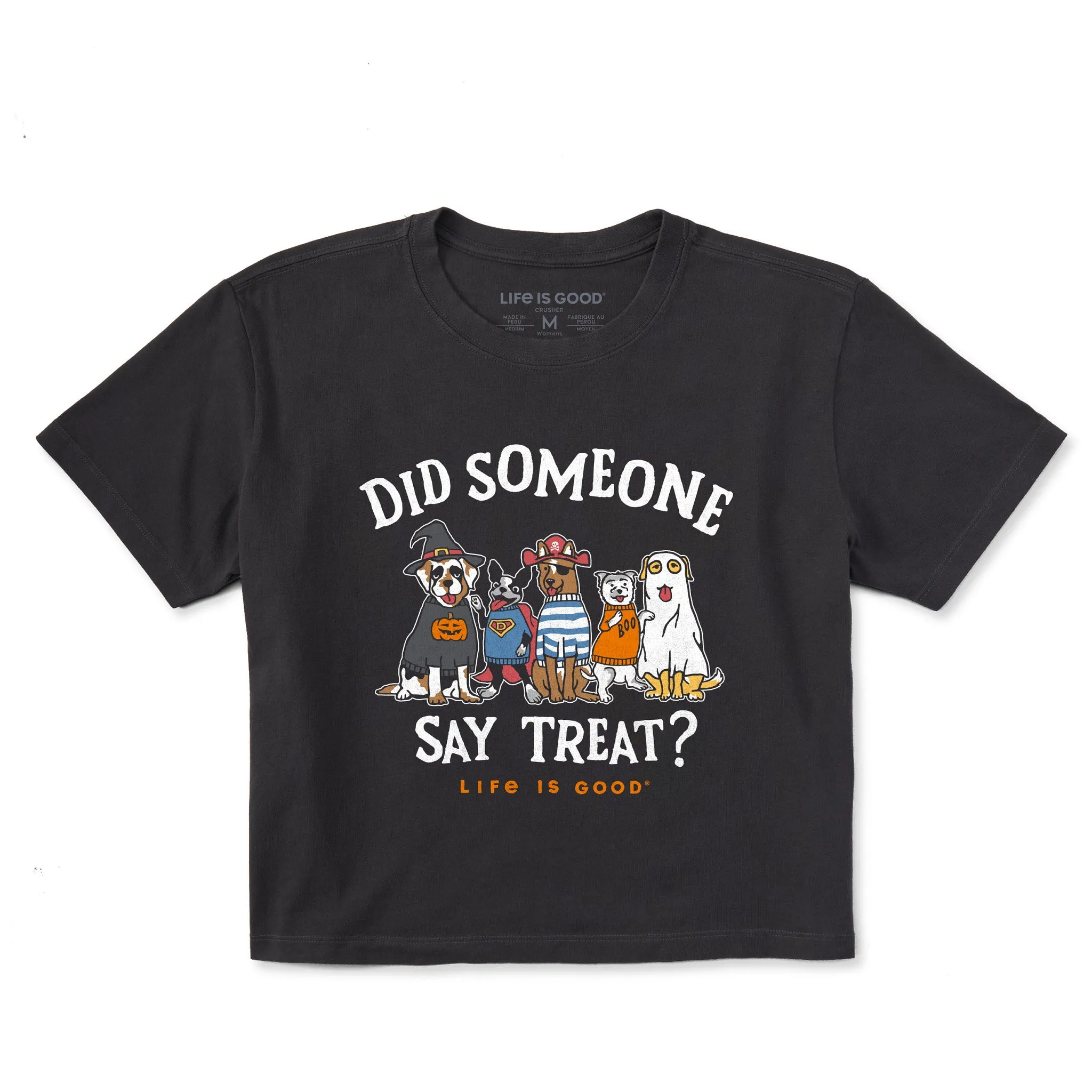 Women's Did Someone Say Treat? Short Sleeve Crusher Boxy Tee Life is Good