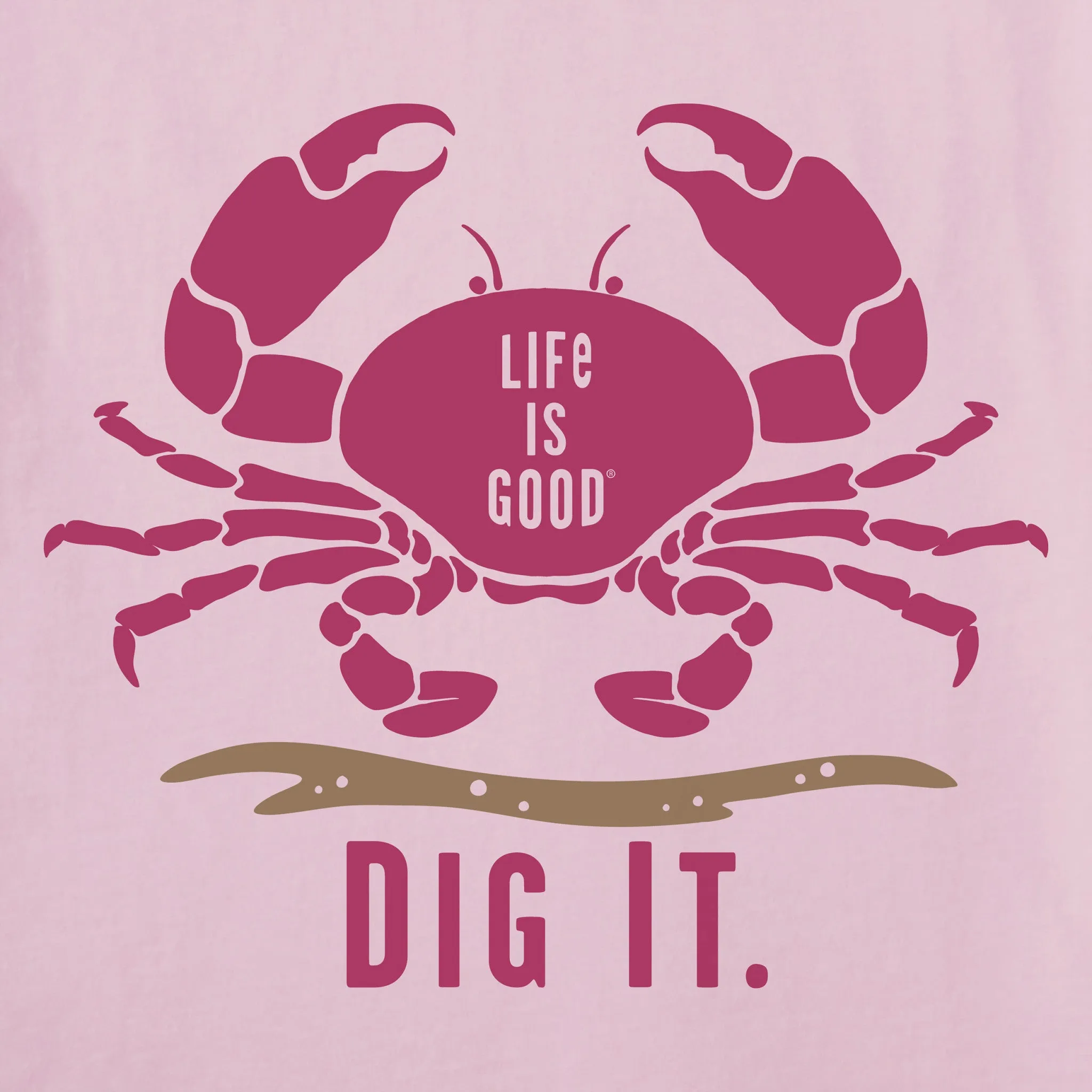 Women's Dig it Crab Short Sleeve Tee Life is Good