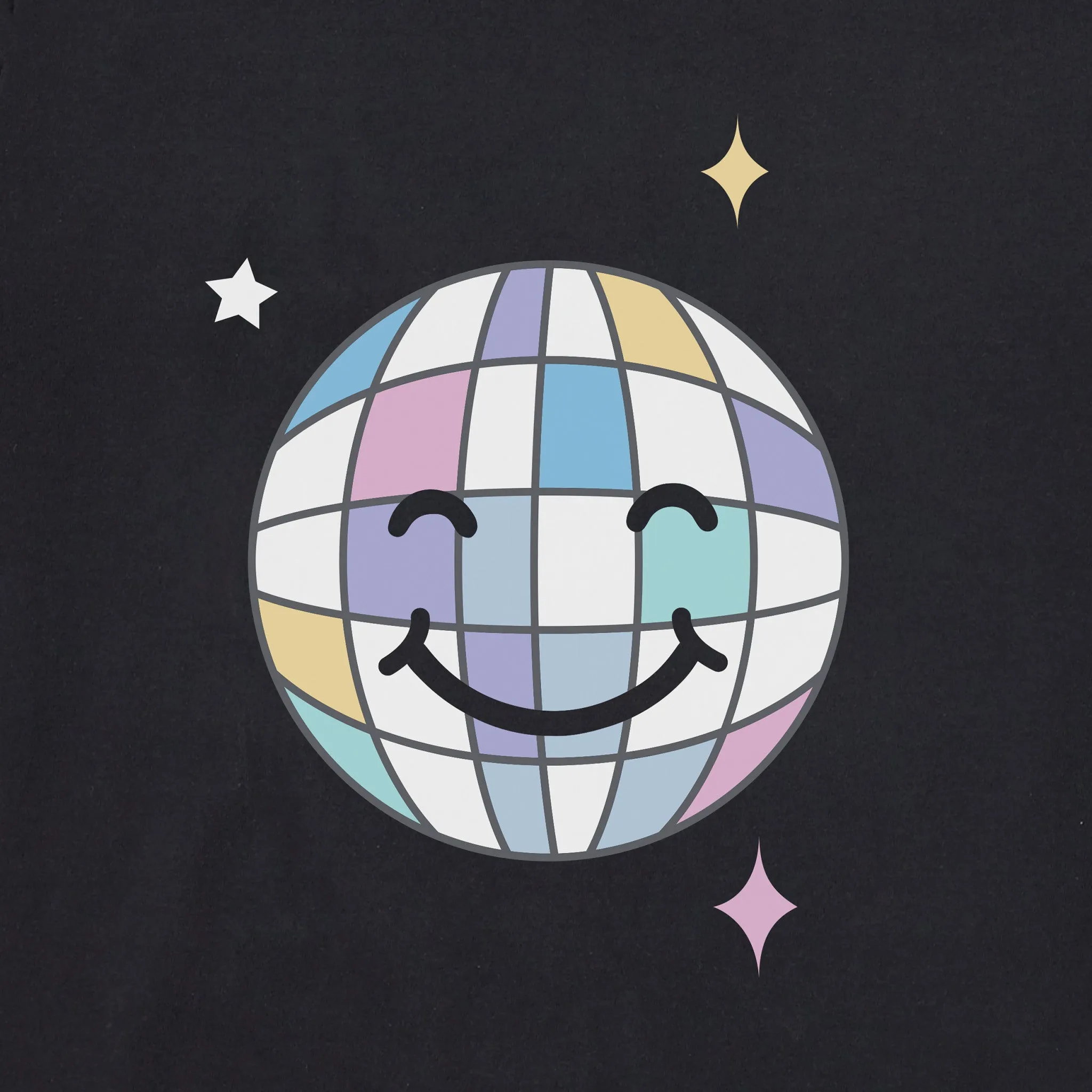 Women's Disco Ball Long Sleeve Crusher Boxy Tee Life is Good